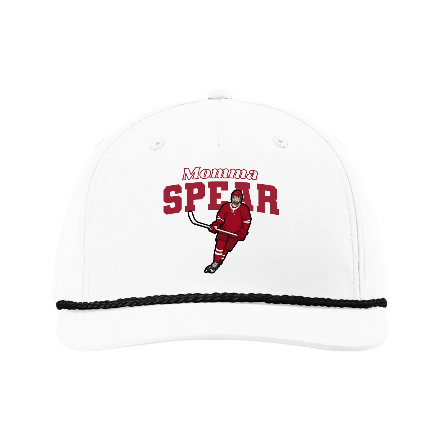 Five-Panel Classic Rope Cap — Mothers Day Block in White