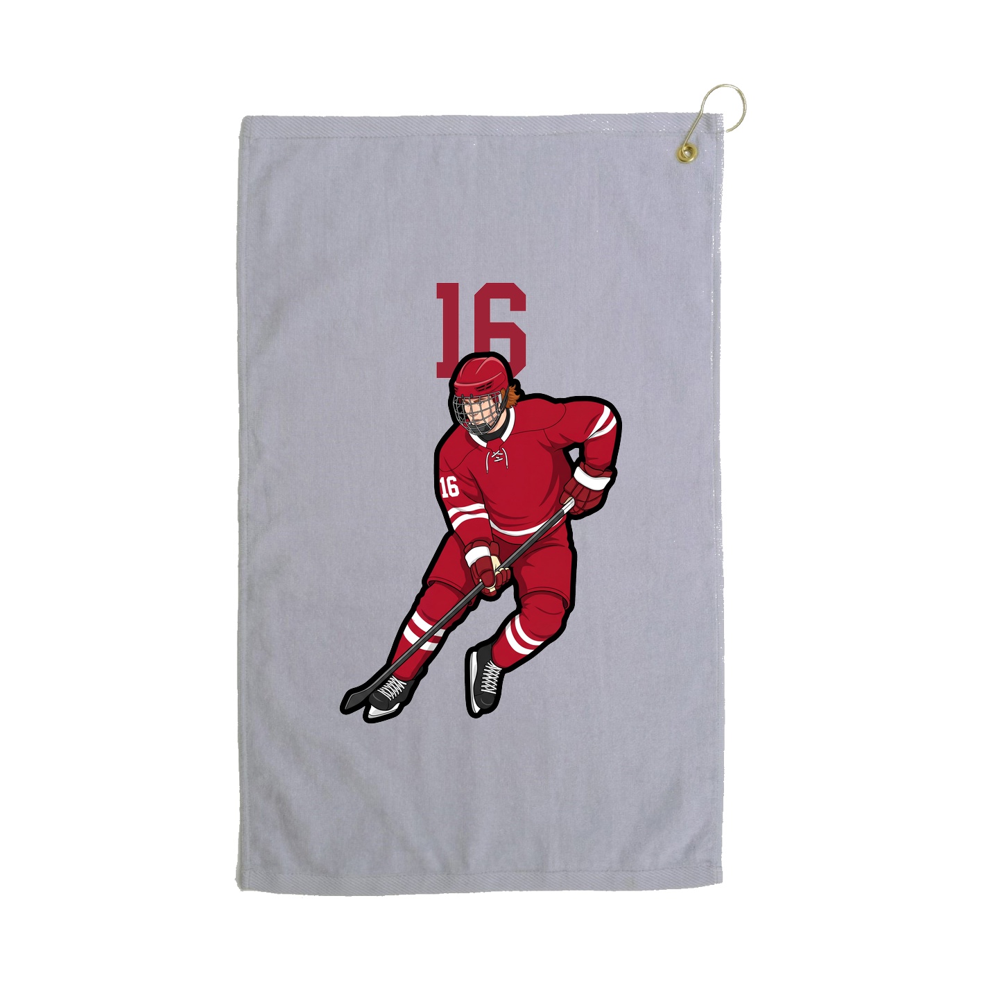 Golf Towel — Number Top in Grey
