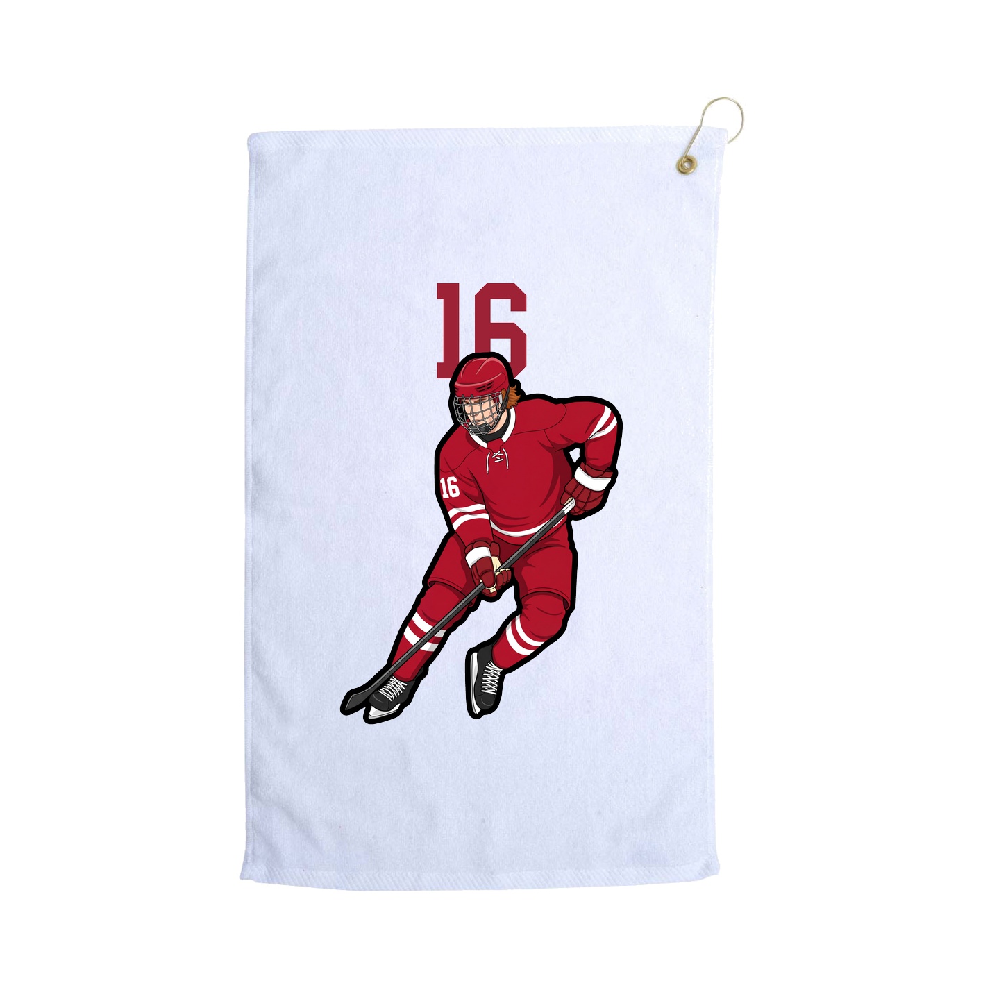 Golf Towel — Number Top in White
