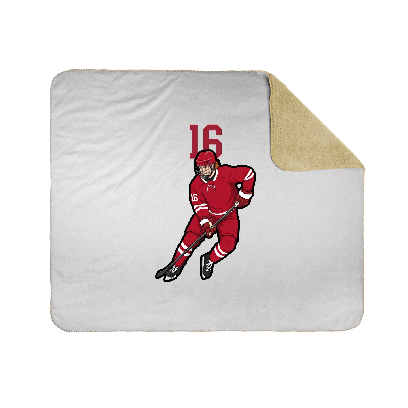 Throw Blanket — Number Top in White