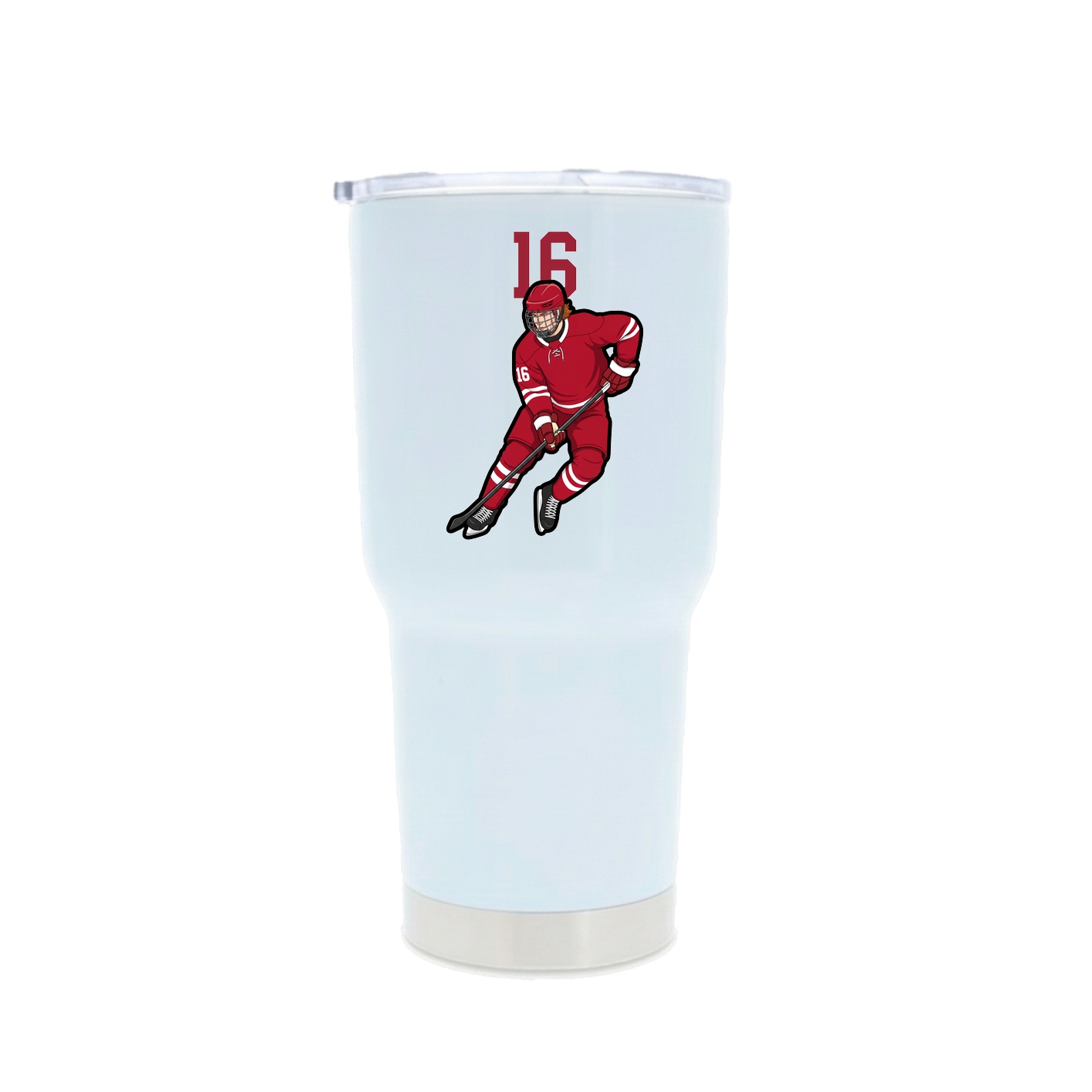 30oz Stainless Steel Tumbler — Number Top in White