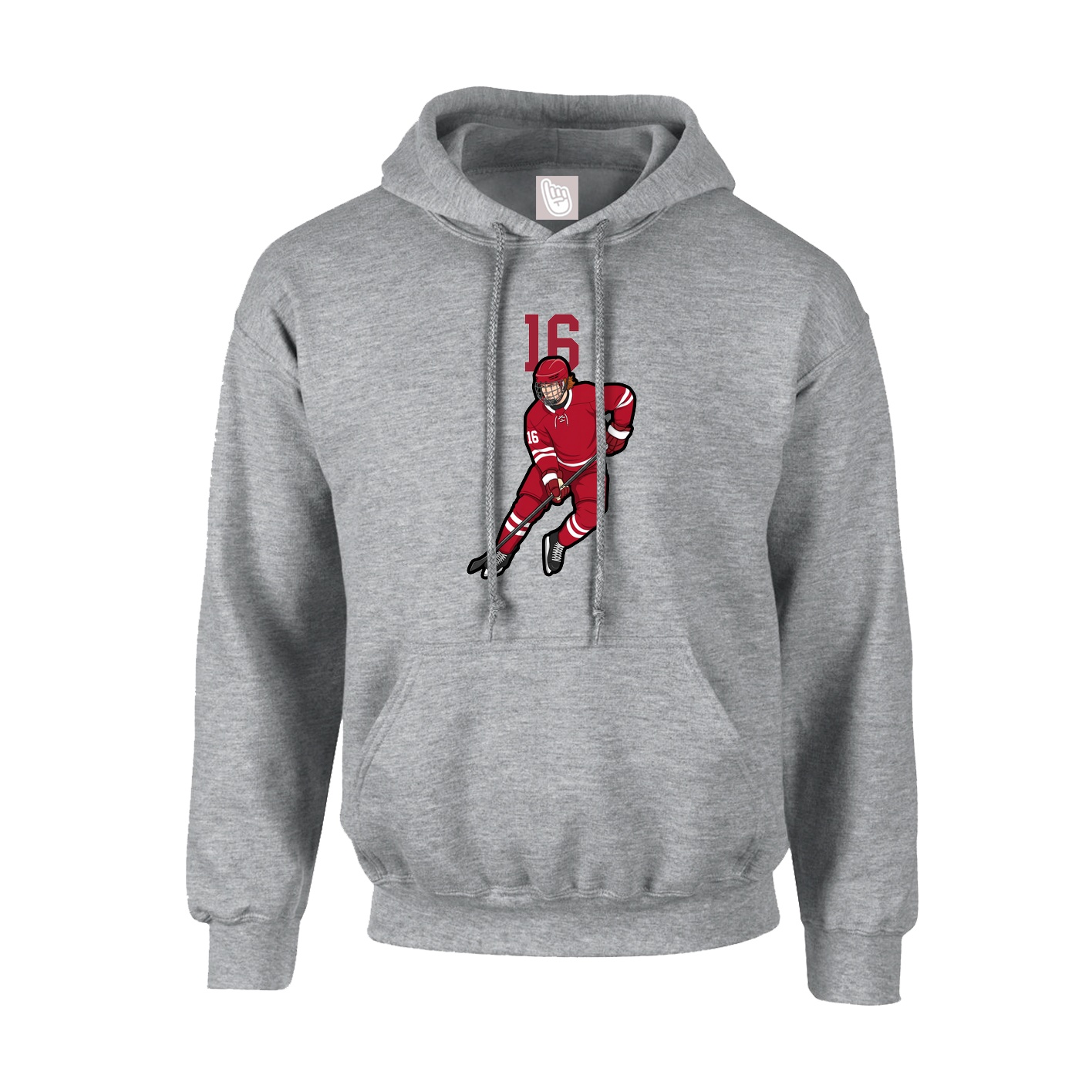 Hoodie — Number Top in Grey