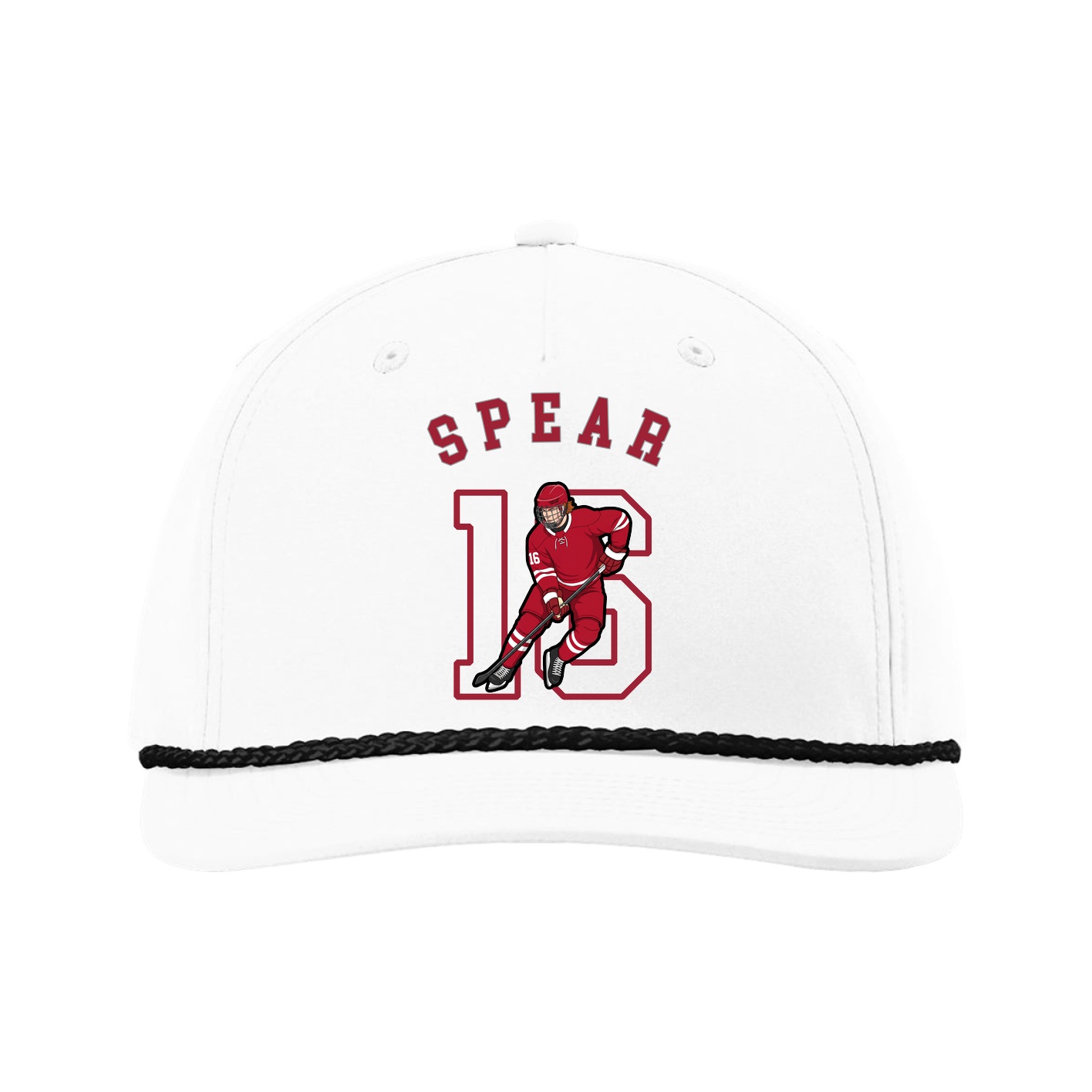 Five-Panel Classic Rope Cap — Shirsey Arch in White