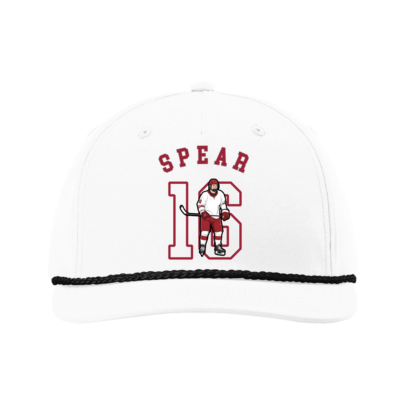 Five-Panel Classic Rope Cap — Shirsey Arch in White