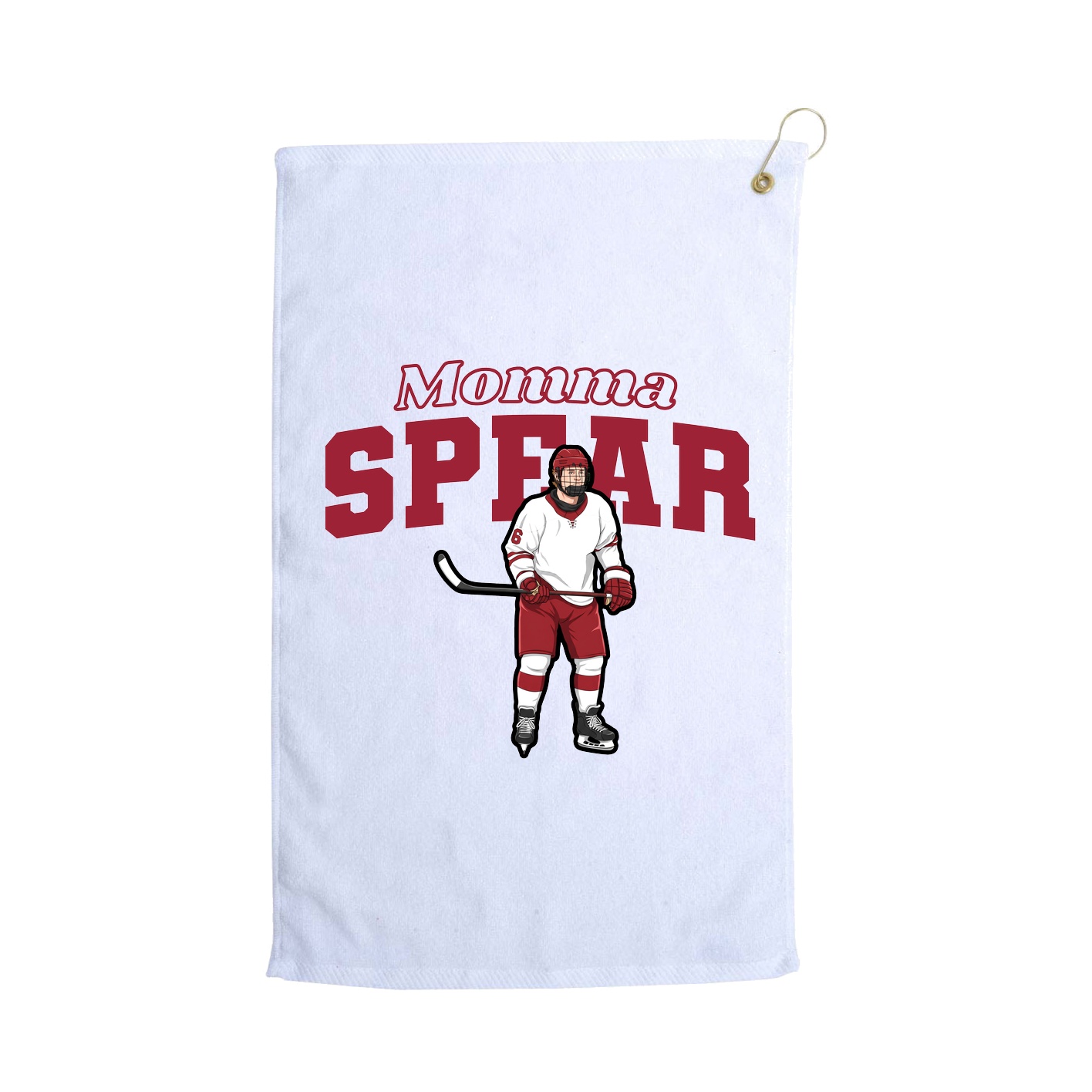 Golf Towel — Mothers Day Block in White