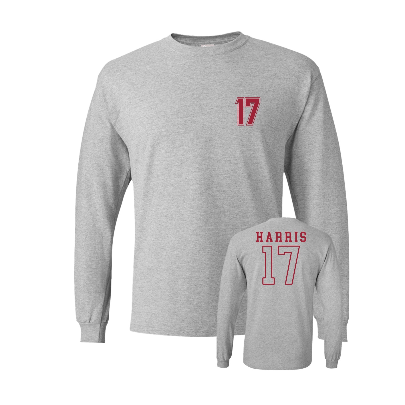 Long Sleeve Tee — Chest Back in Grey