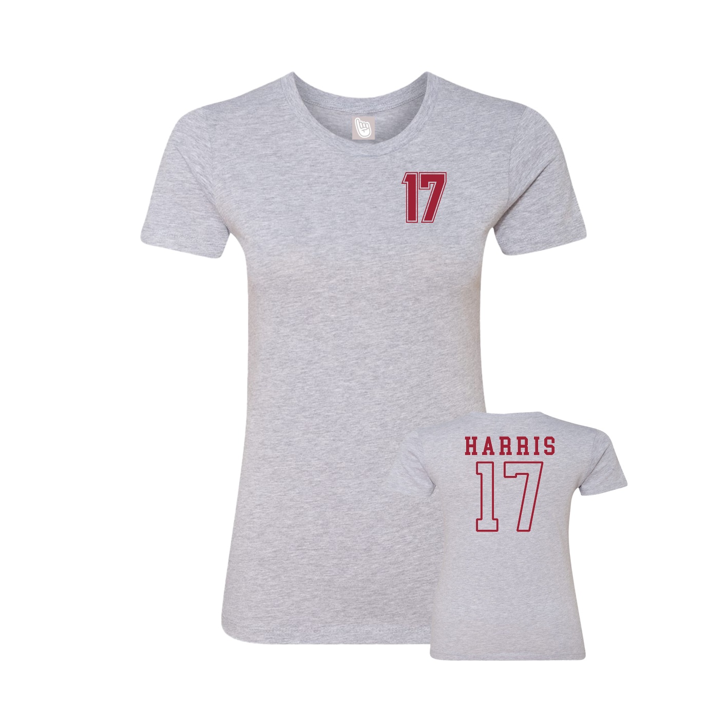 Womens Tee — Chest Back in Grey
