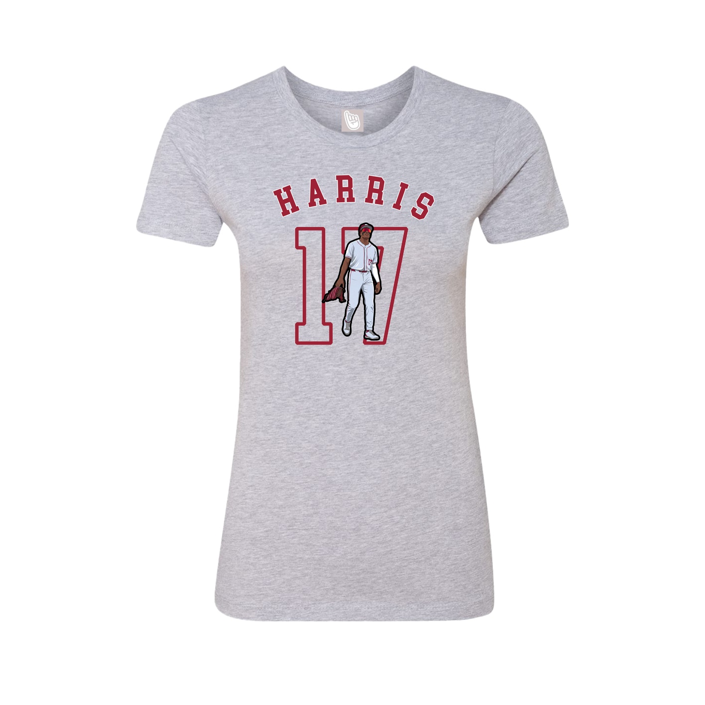 Fitted Women's Tee — Shirsey Arch in Grey