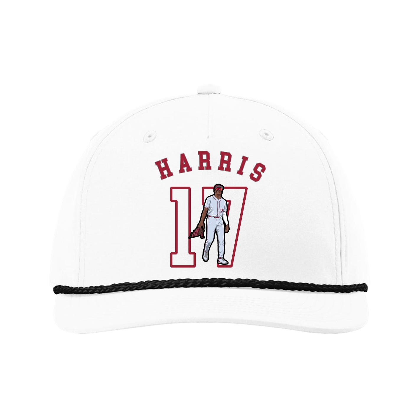 Five-Panel Classic Rope Cap — Shirsey Arch in White