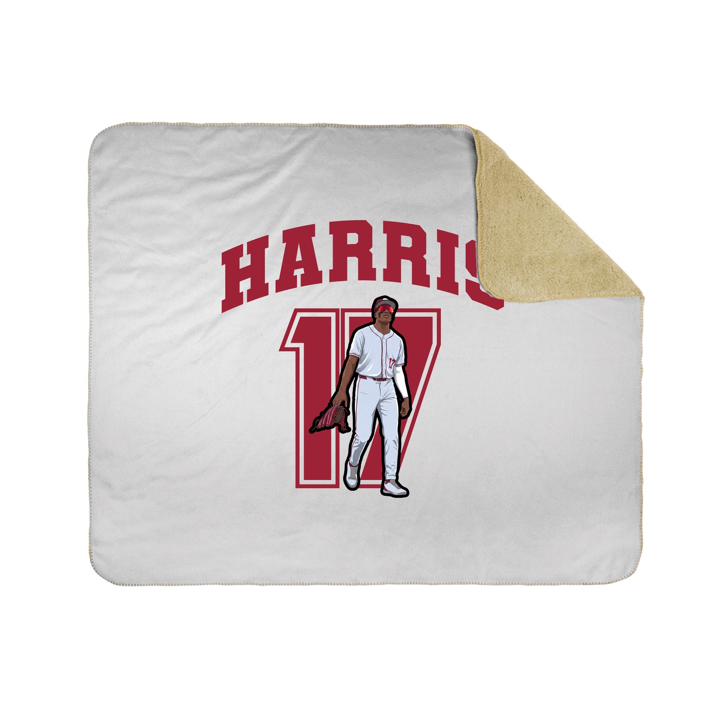 Throw Blanket — Number in White