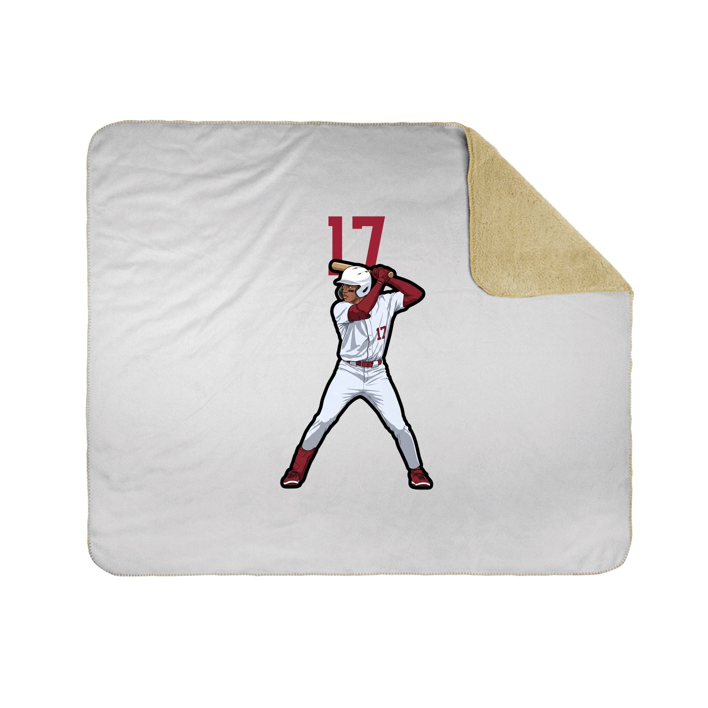 Throw Blanket — Number Top in White
