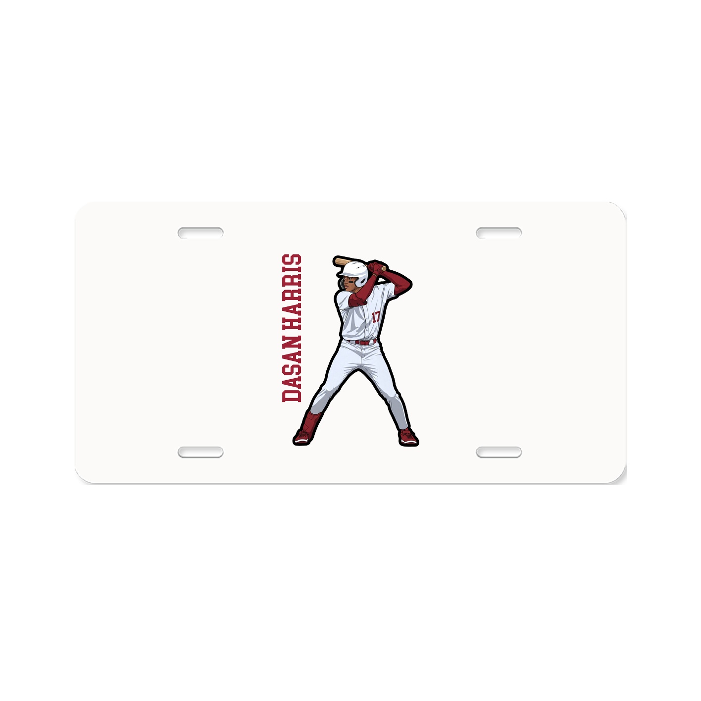 License Plate — Name Vertical in Classic