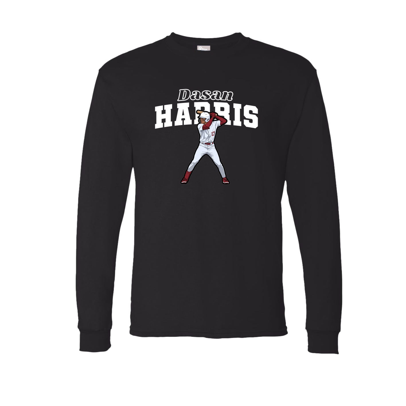 Long Sleeve Tee — Name Arch in Black