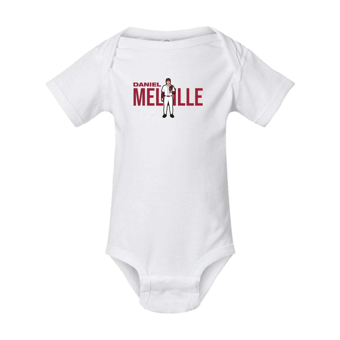 Baby Onesie — Player Name in White