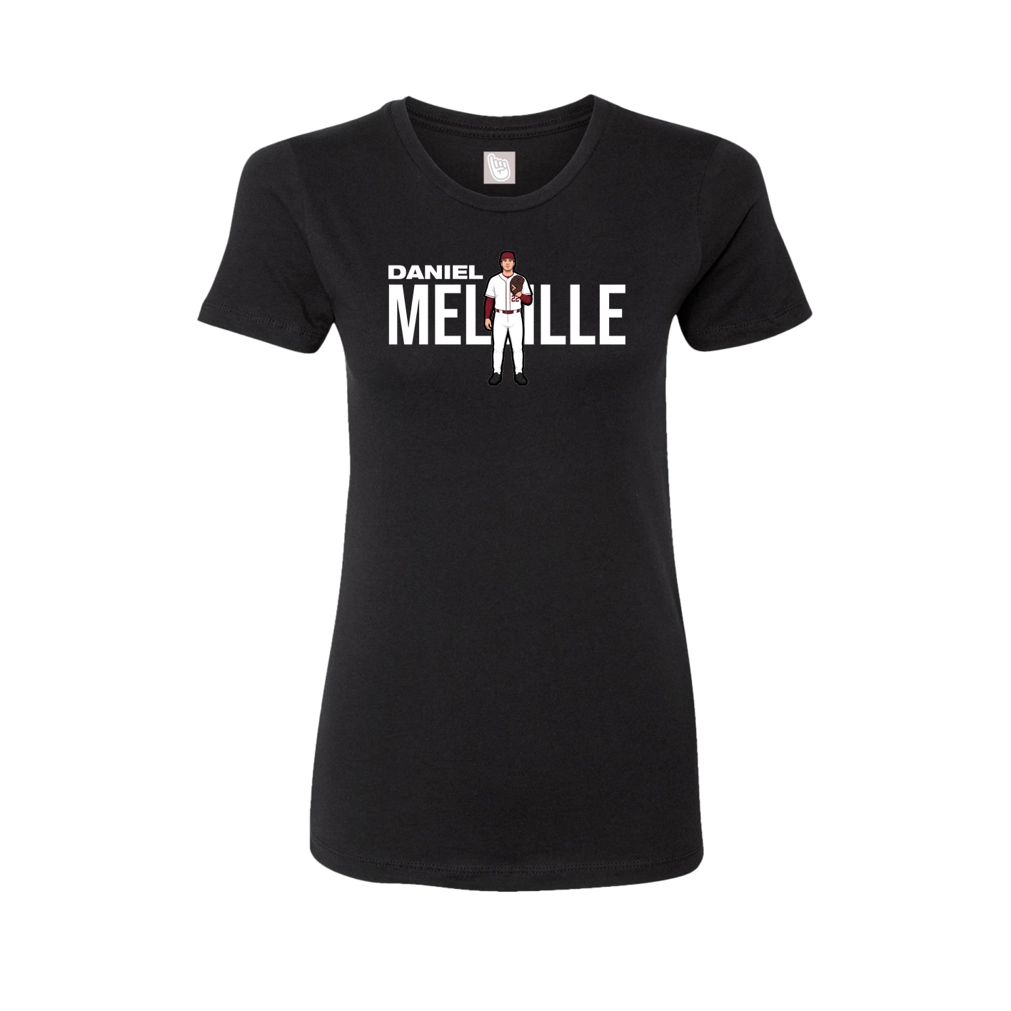 Fitted Women's Tee — Player Name in Black