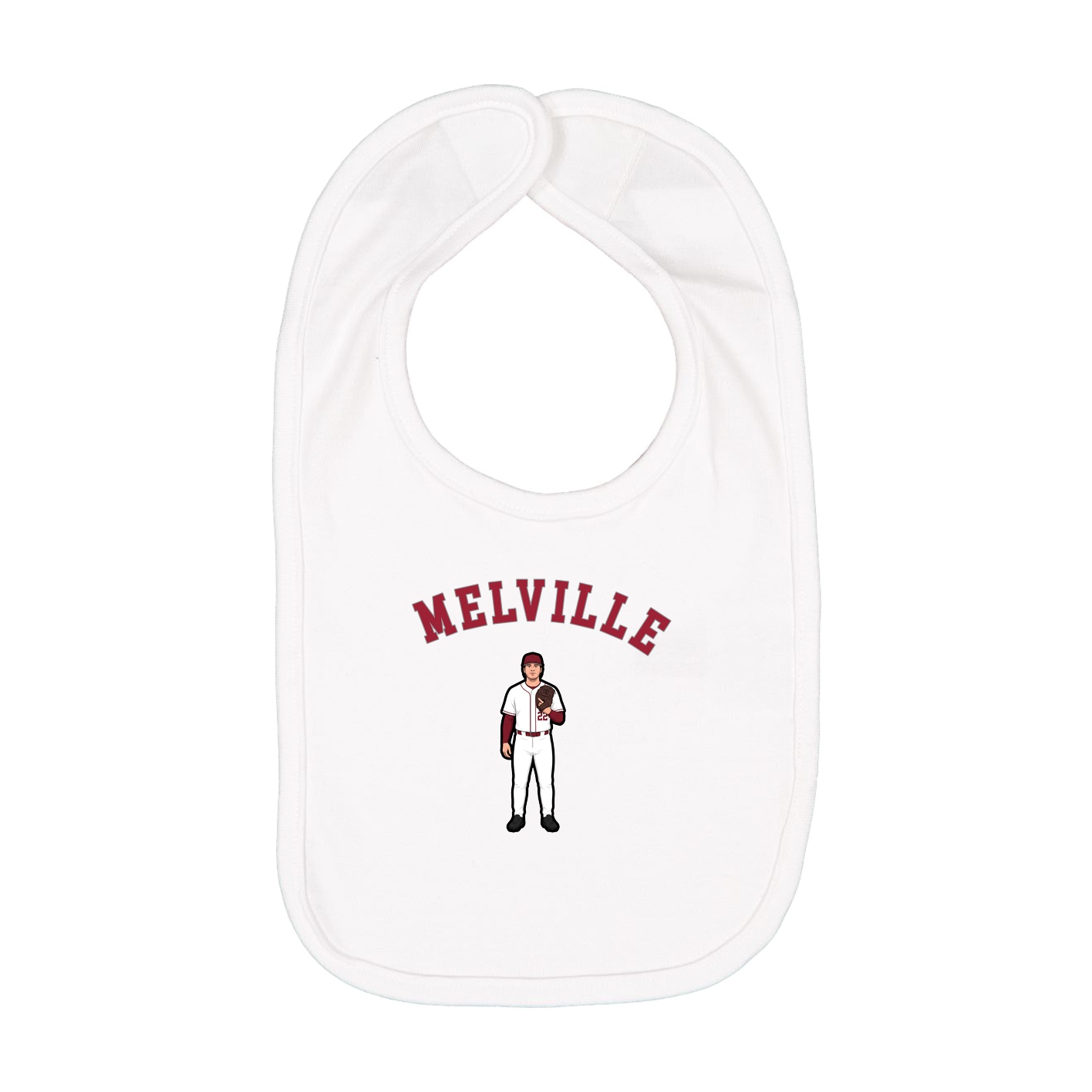Infant Bib — Shirsey Arch in White