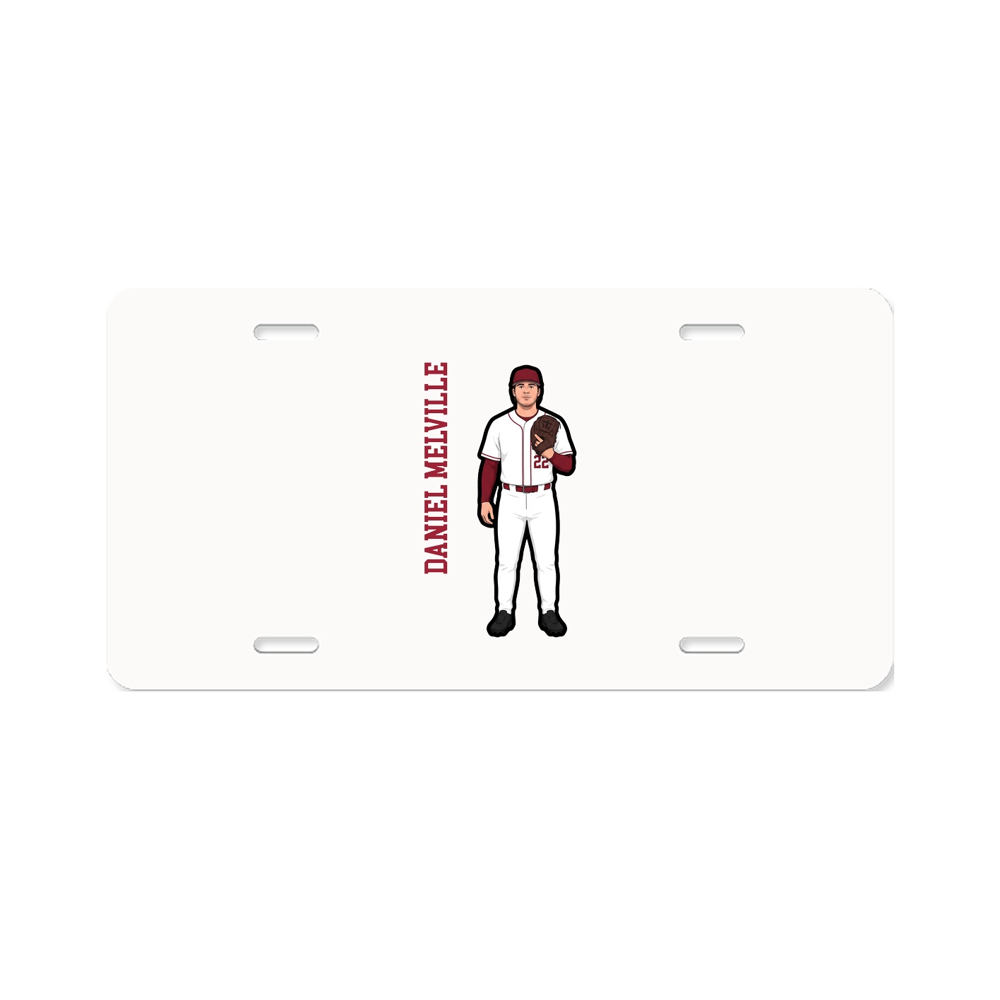 License Plate — Name Vertical in Classic
