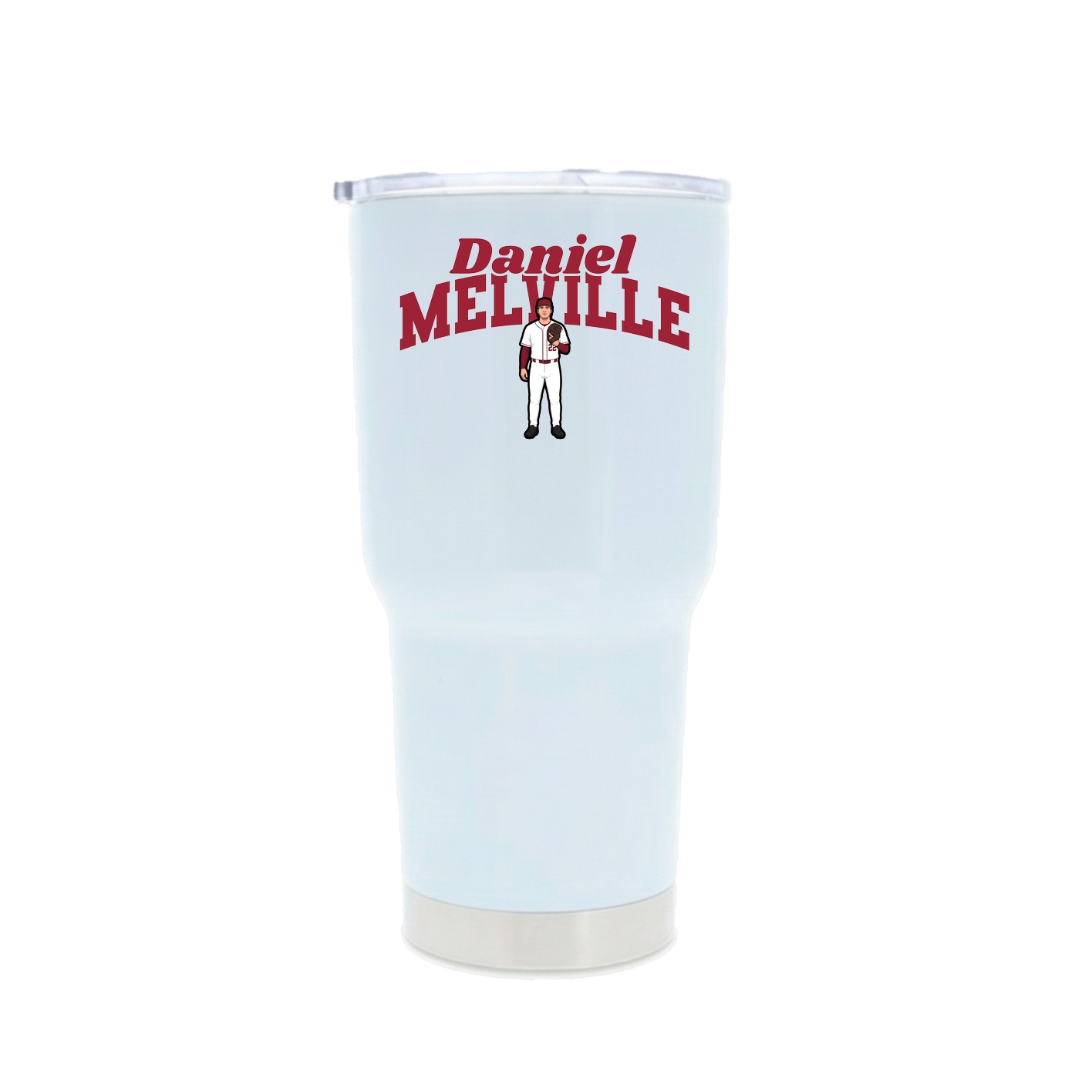 30oz Stainless Steel Tumbler — Signature Arch in White