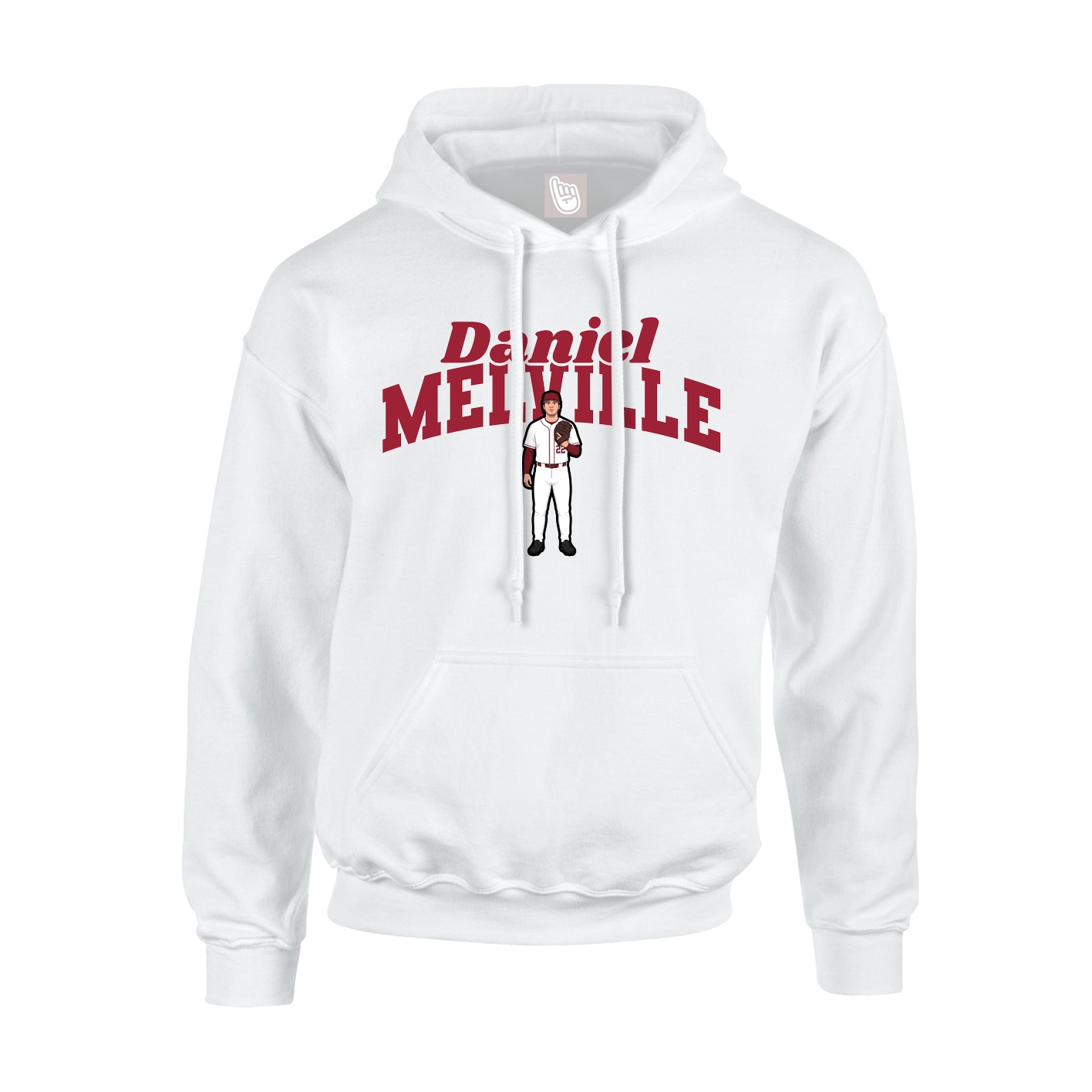 Hoodie — Signature Arch in White