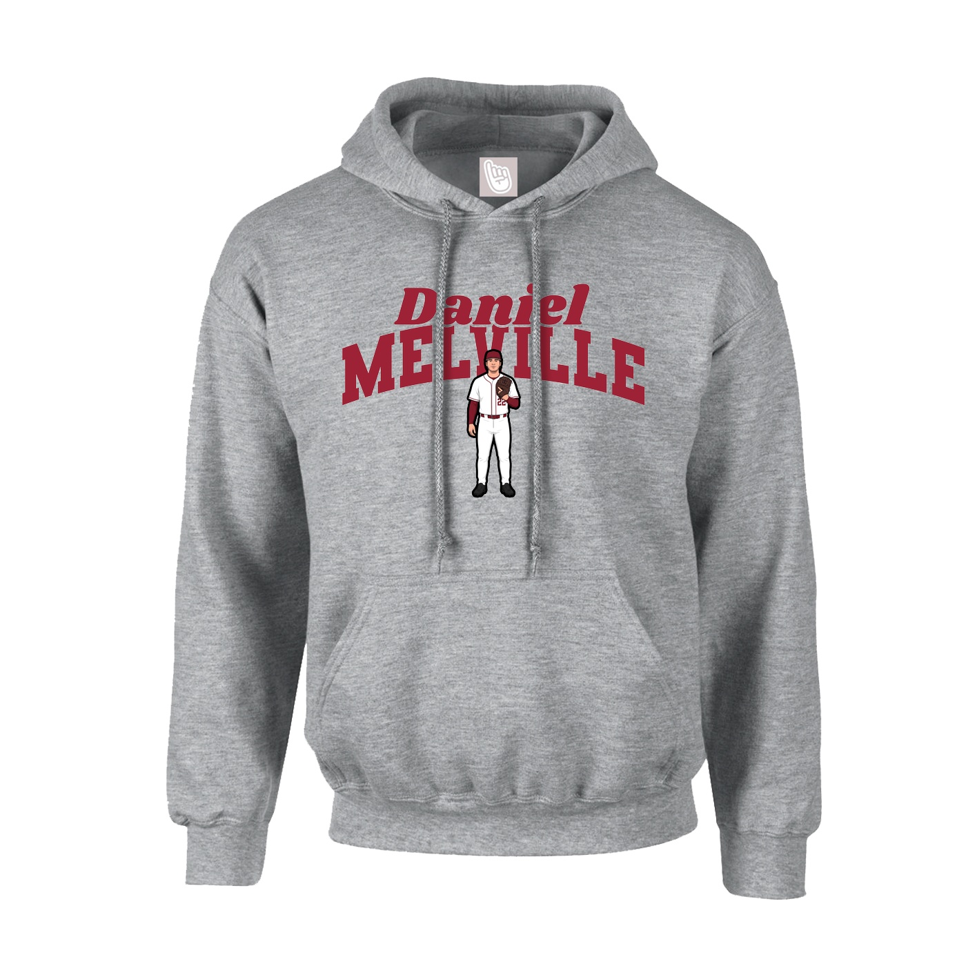Youth Hoodie — Signature Arch in Grey