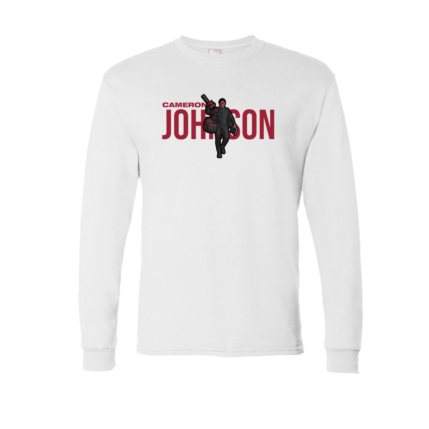 Long Sleeve Tee — Player Name in White