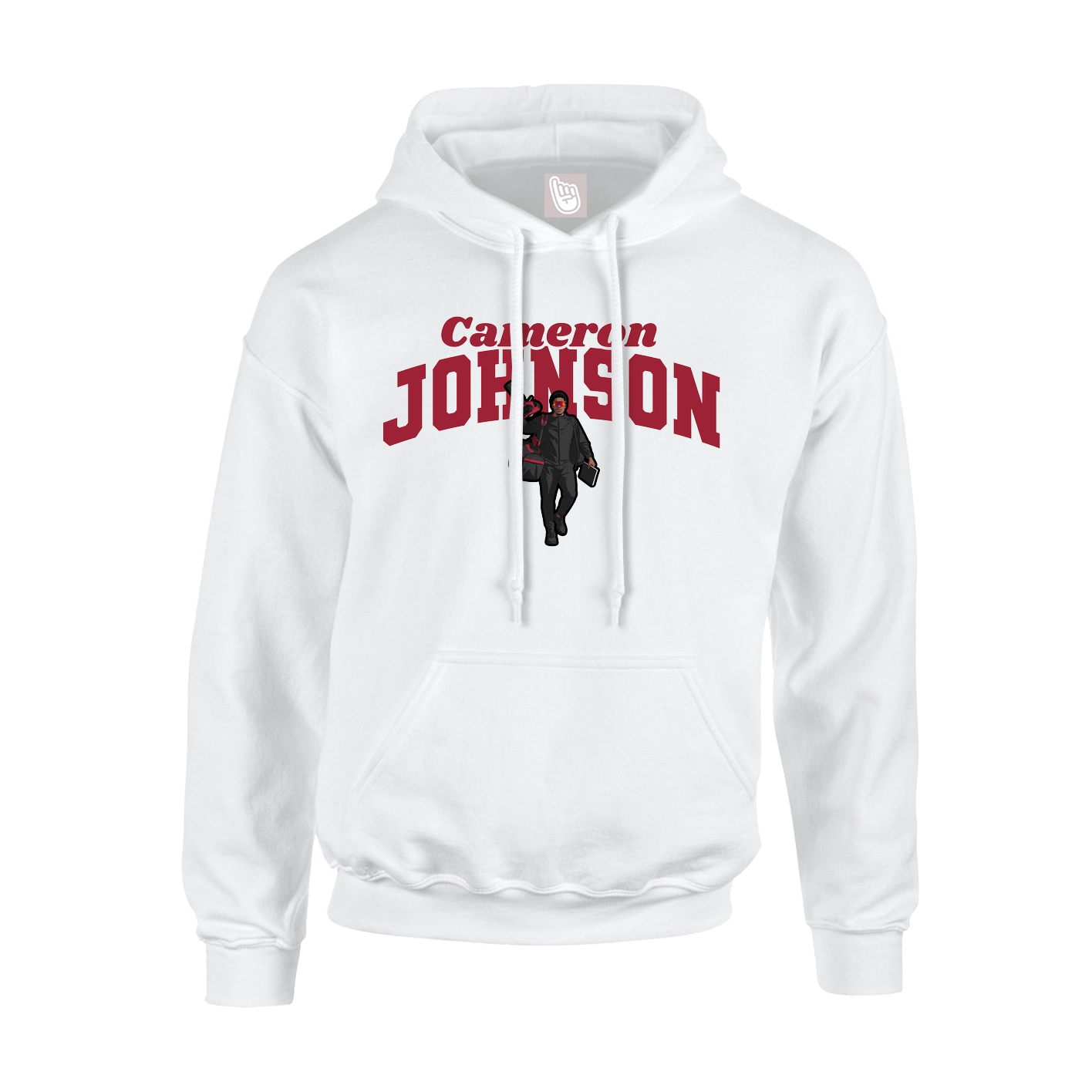 Youth Hoodie — Signature Arch in White
