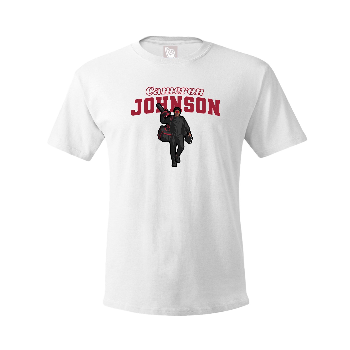 Youth Tee — Name Arch in White
