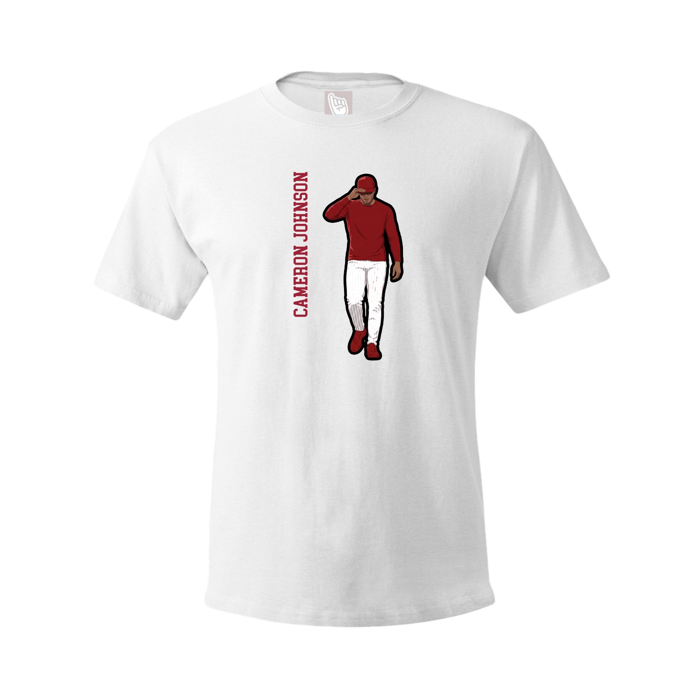 Tee — Name Vertical in White