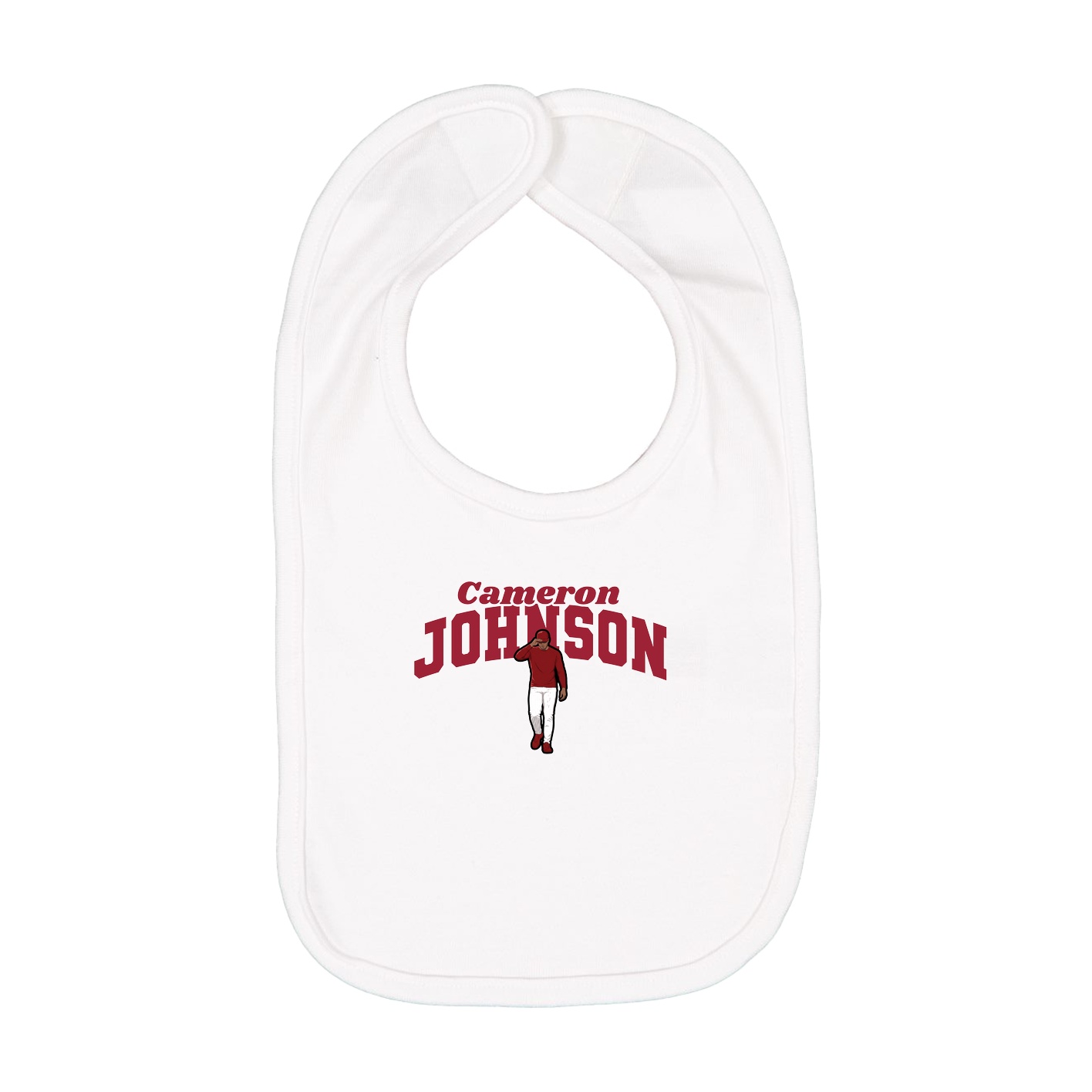 Infant Bib — Signature Arch in White