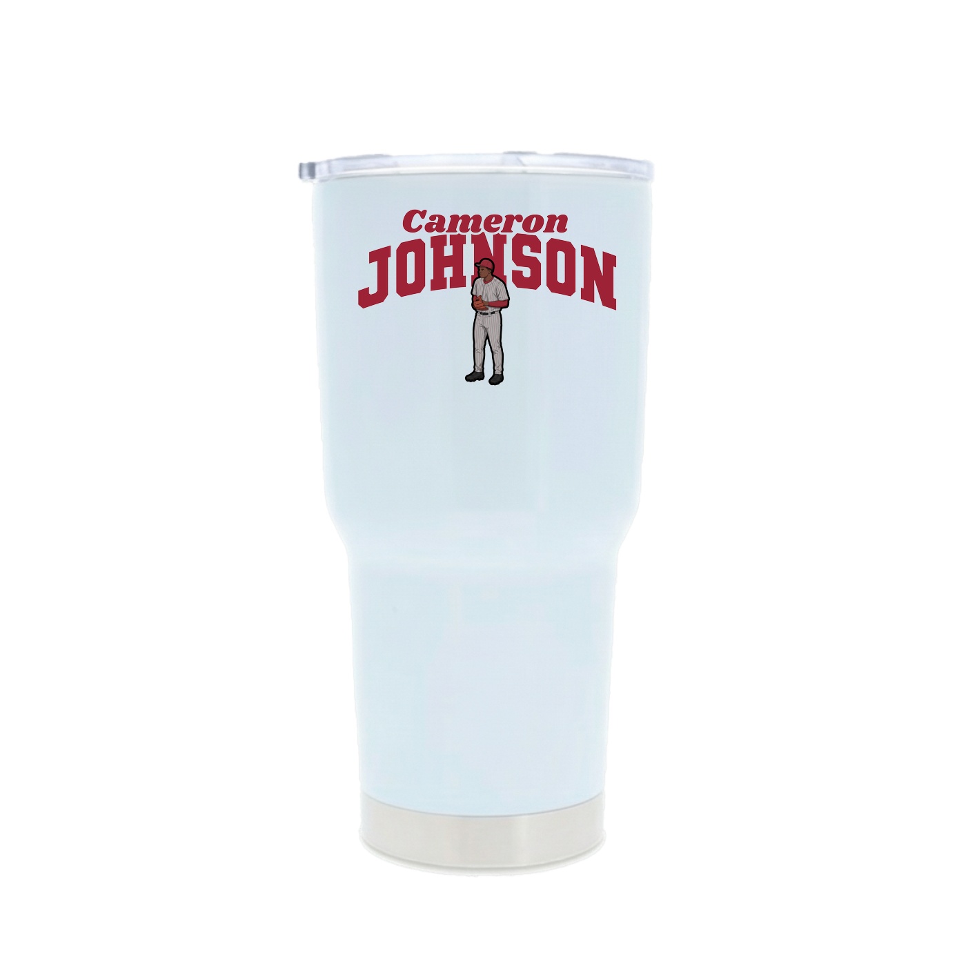 30oz Stainless Steel Tumbler — Signature Arch in White