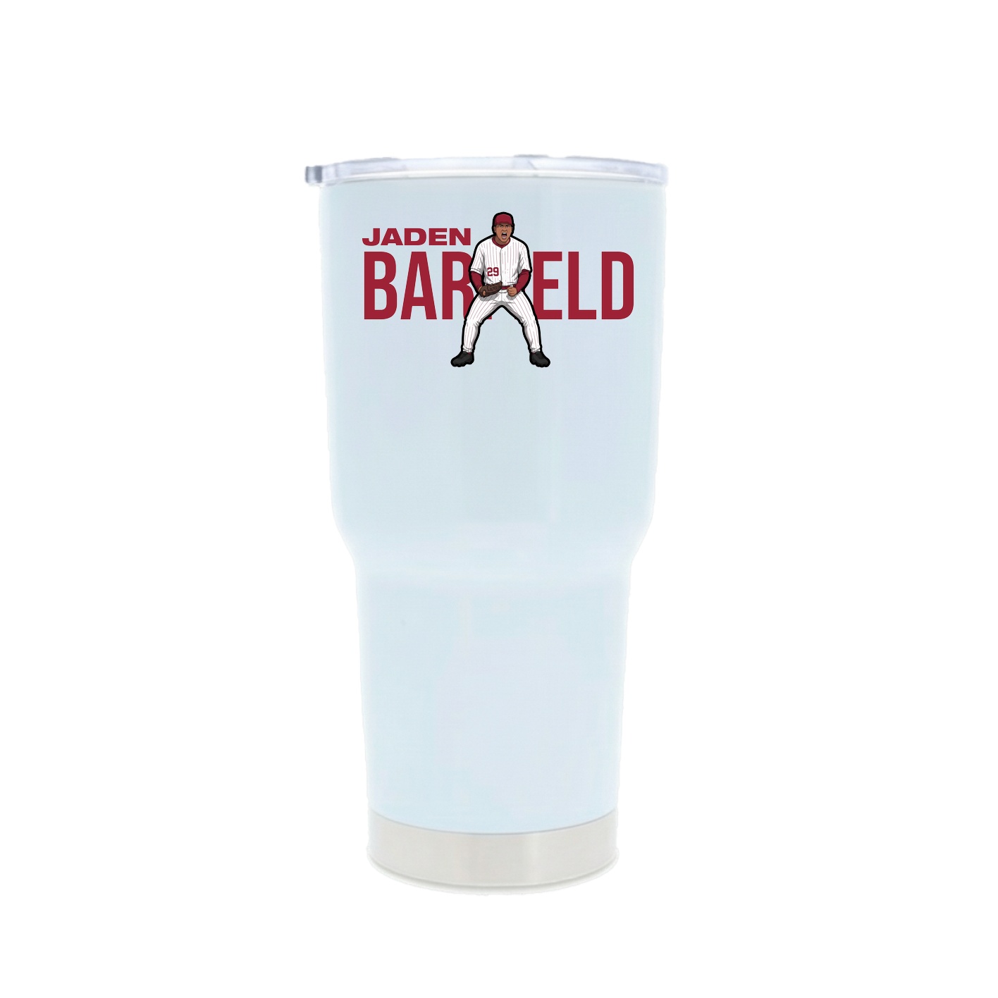 30oz Stainless Steel Tumbler — Player Name in White