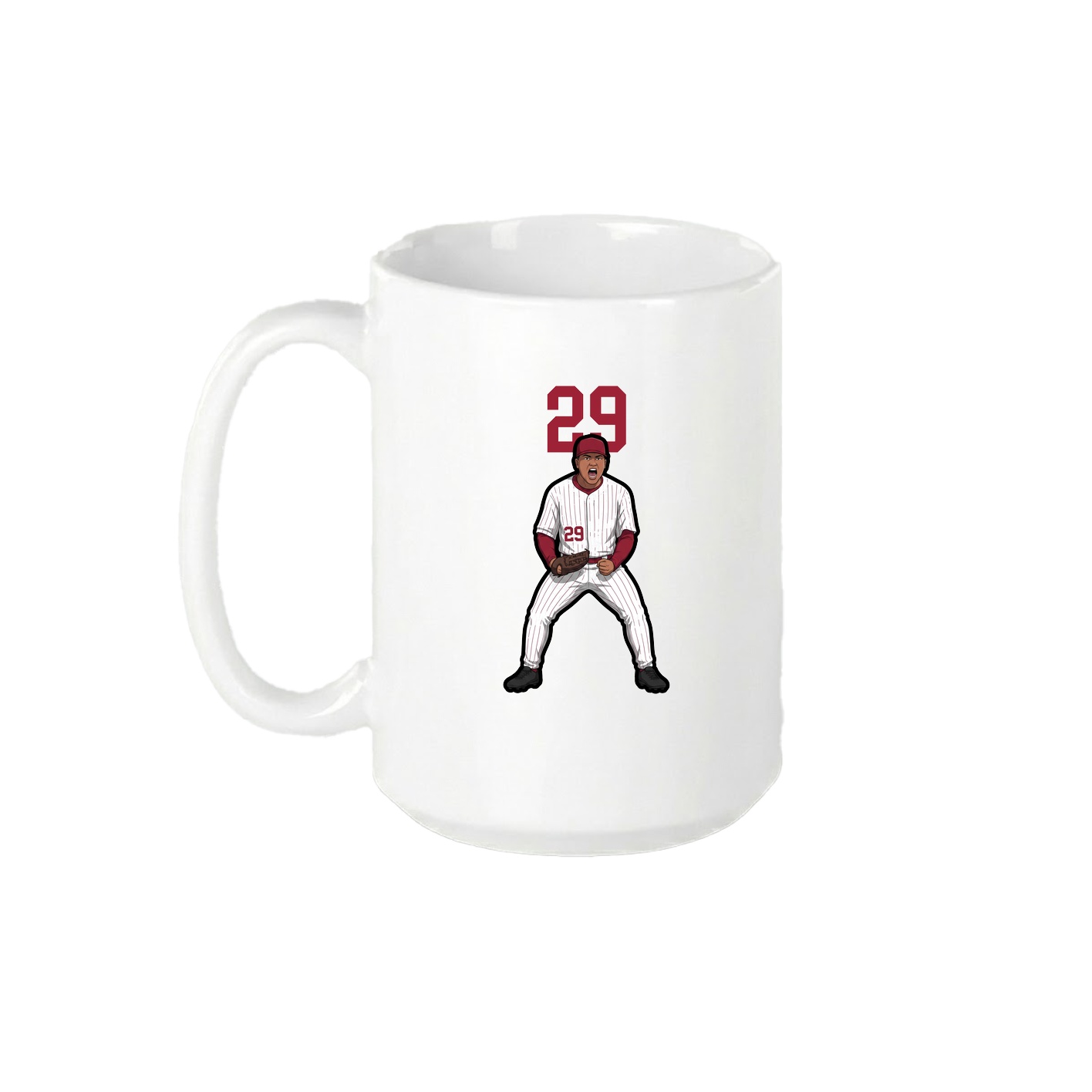 15oz Coffee Mug — Number Top in White