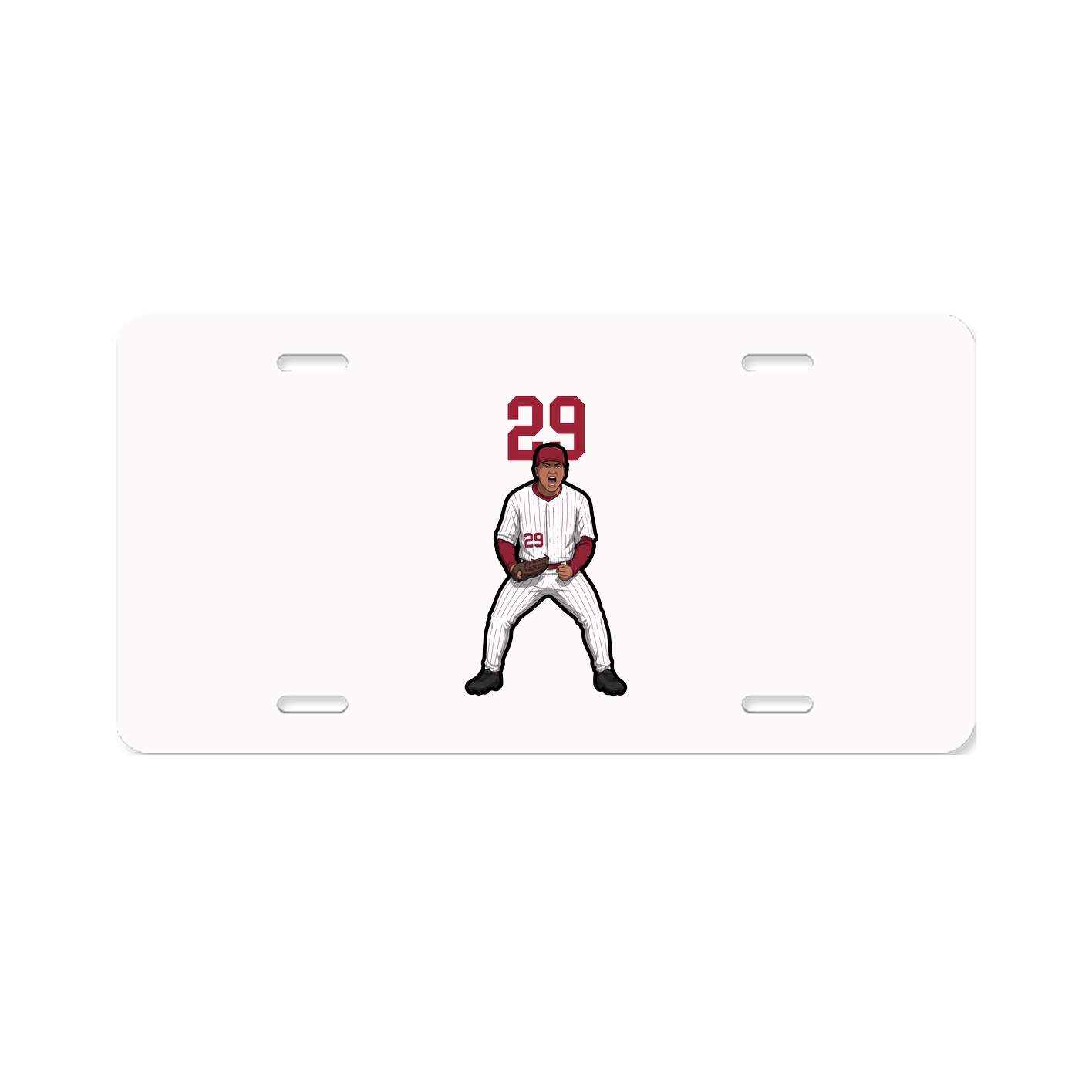 License Plate — Number Top in Classic