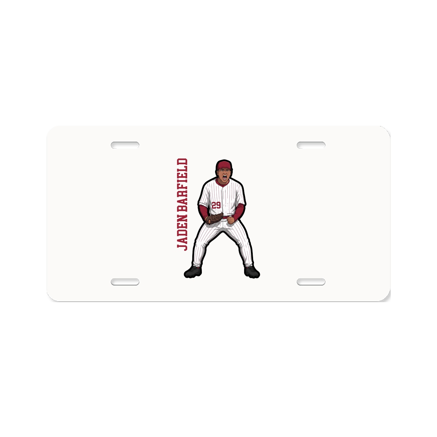 License Plate — Name Vertical in Classic