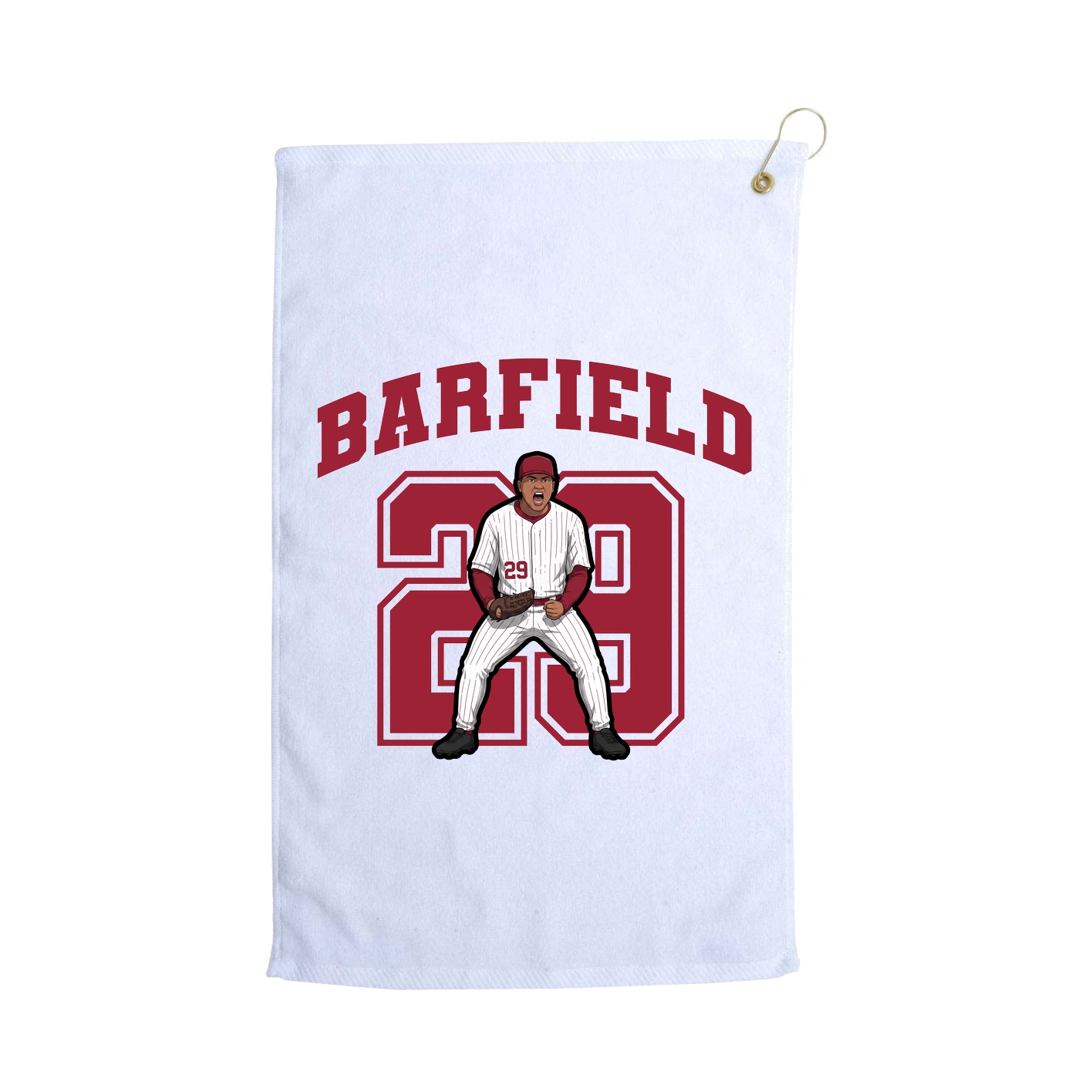 Golf Towel — Number in White