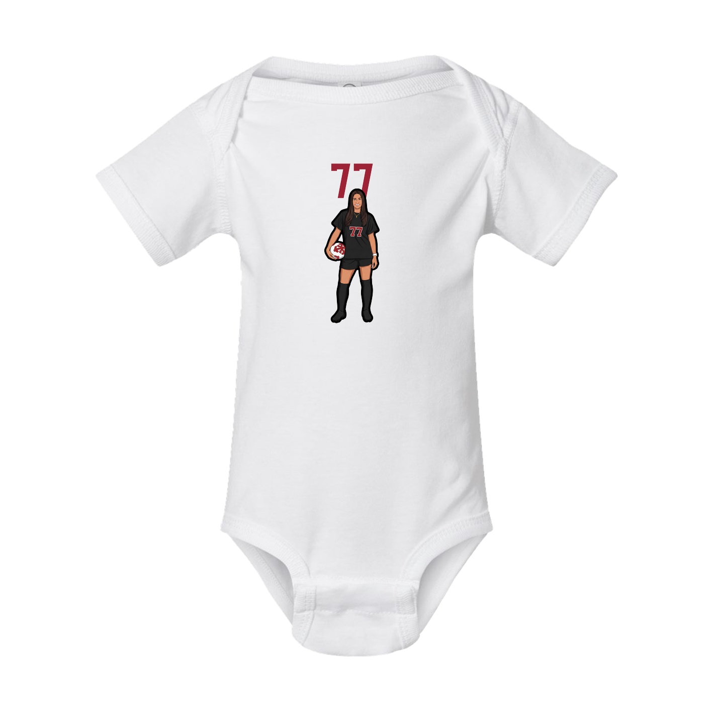 Baby Onesie — Number Top in White