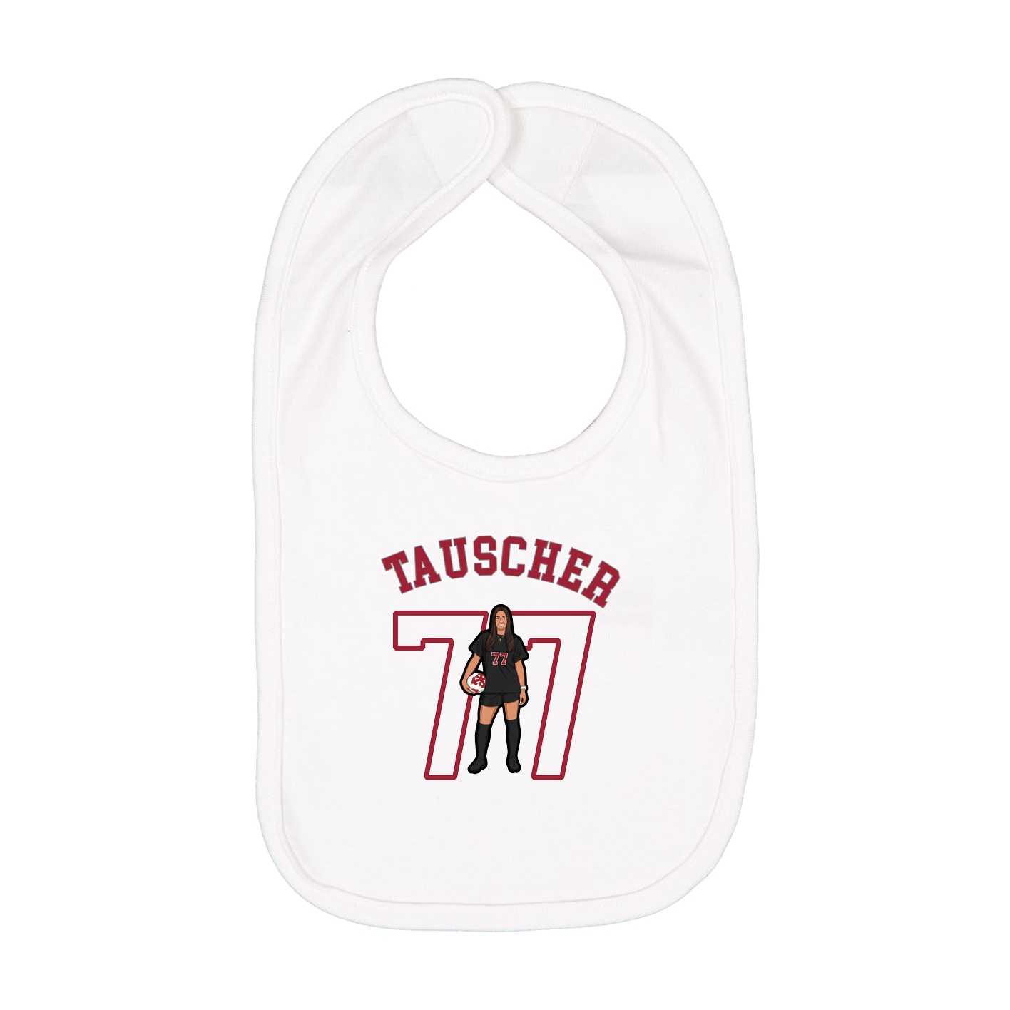 Infant Bib — Shirsey Arch in White
