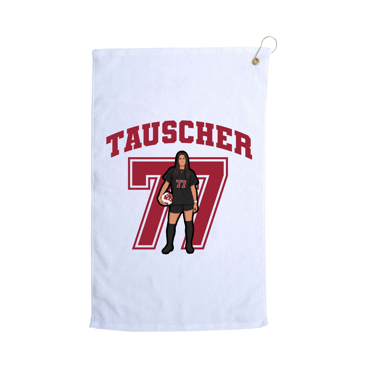 Golf Towel — Number in White