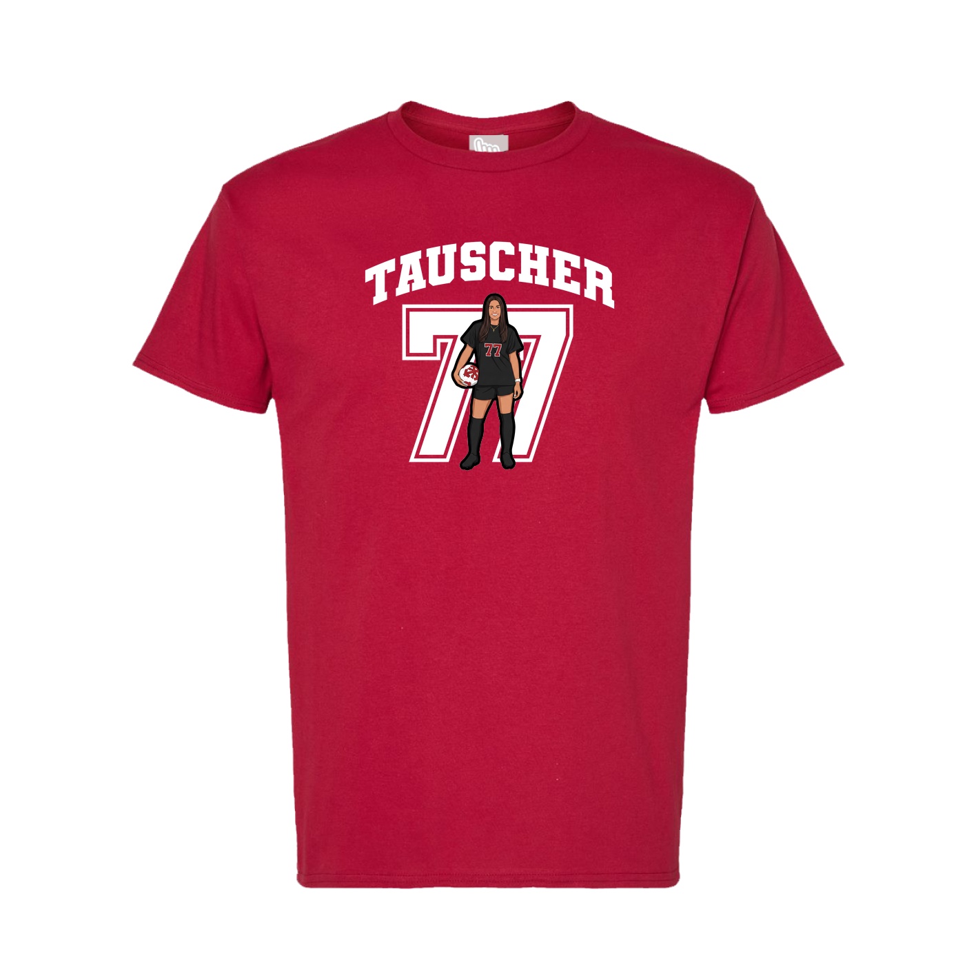 Tee — Number in Crimson