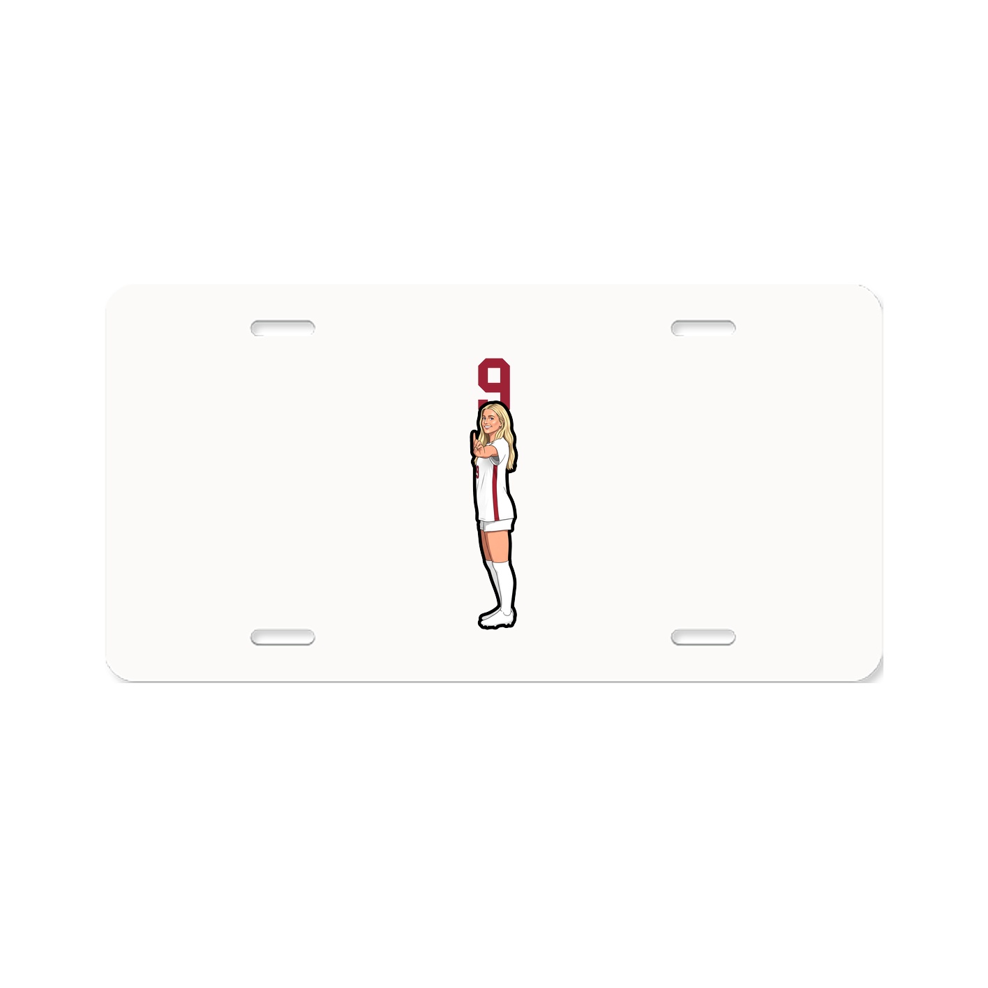 License Plate — Number Top in Classic