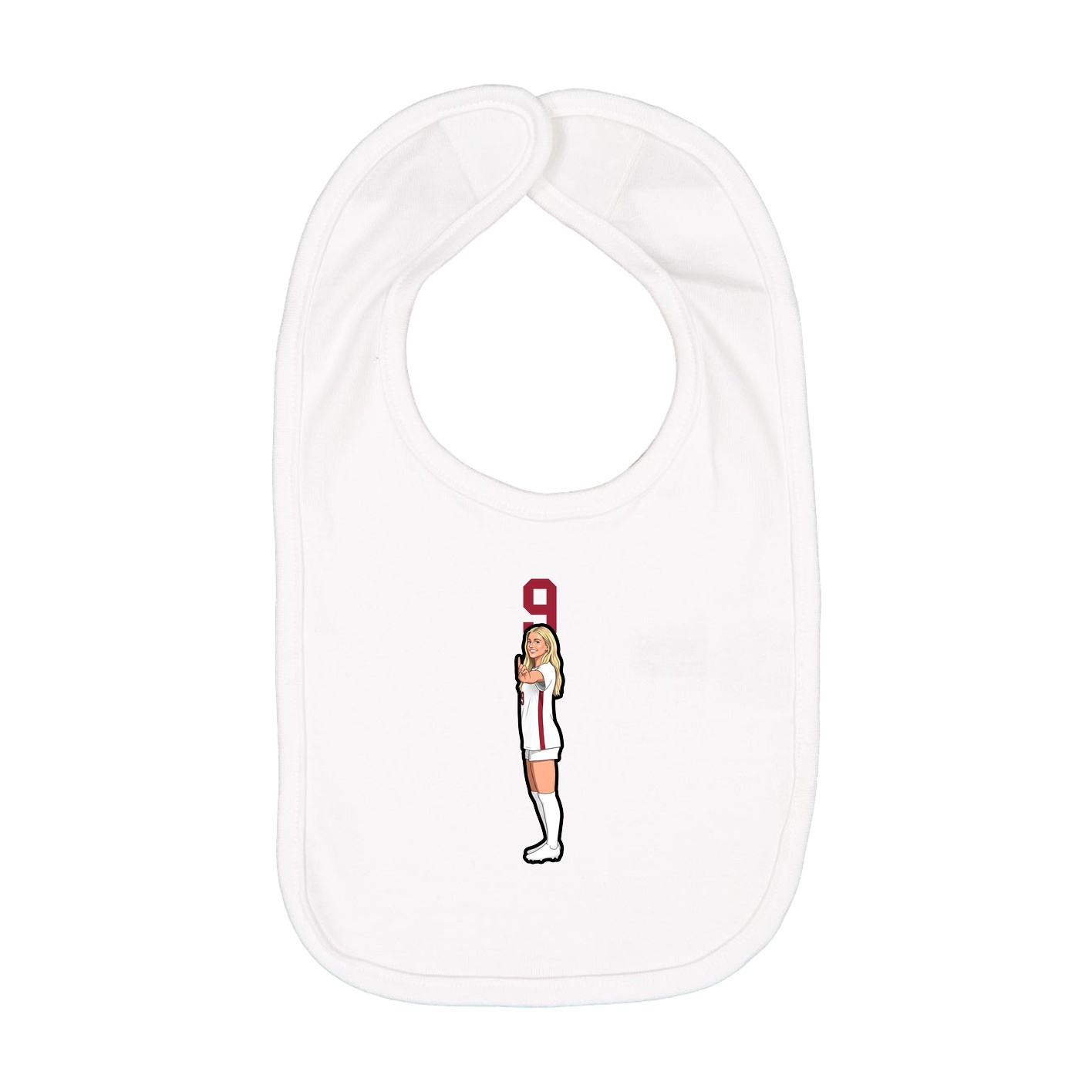 Infant Bib — Number Top in White