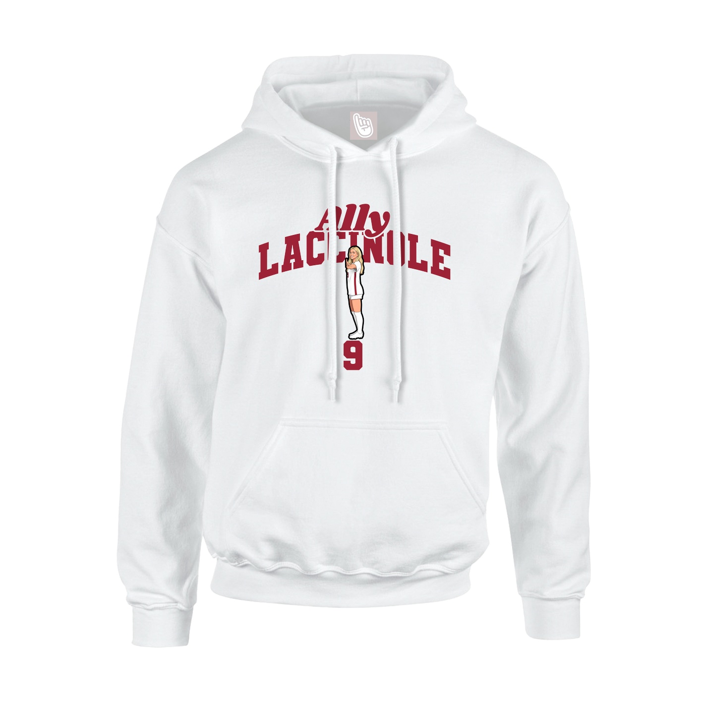 Hoodie — Signature Arch in White