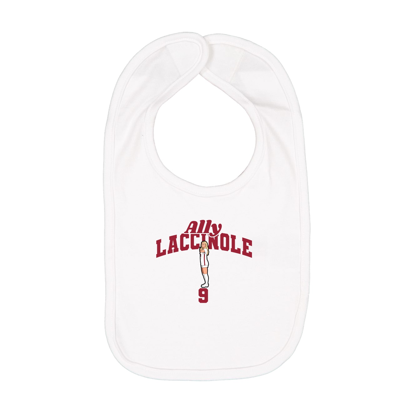 Infant Bib — Signature Arch in White