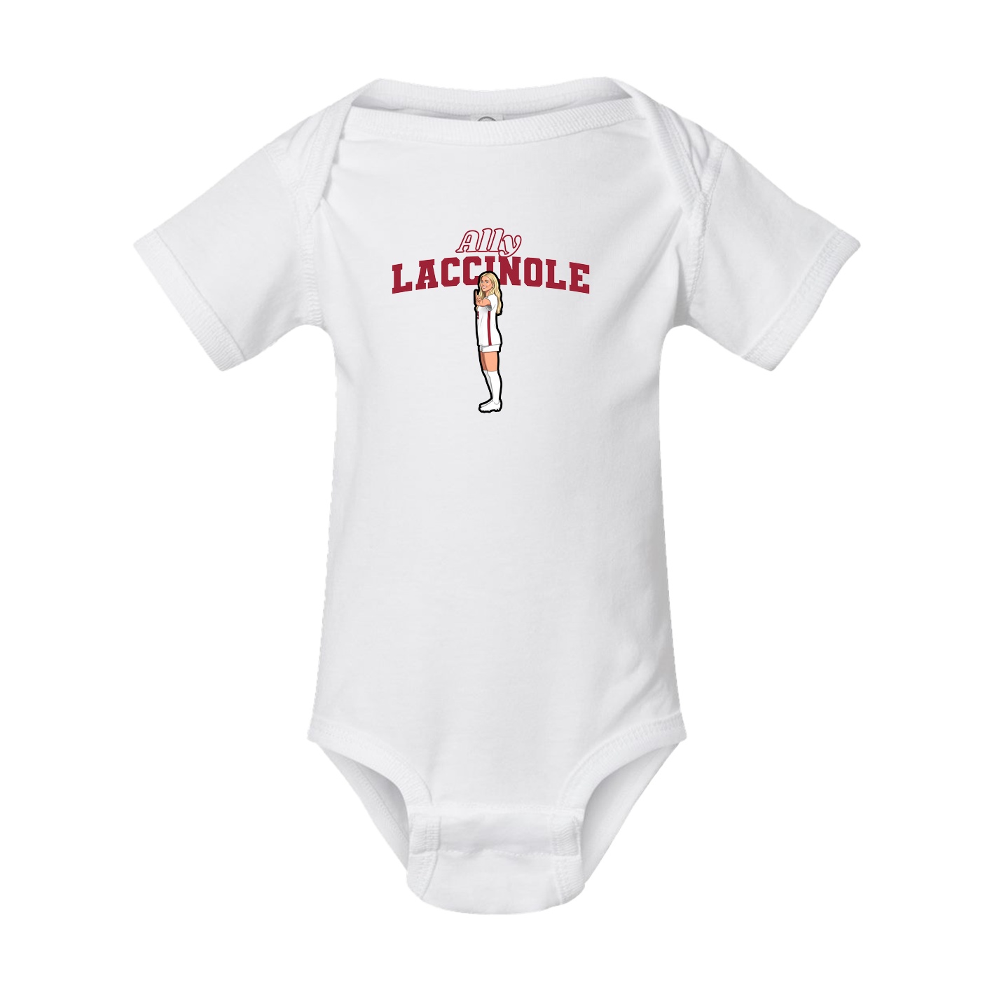 Baby Onesie — Name Arch in White