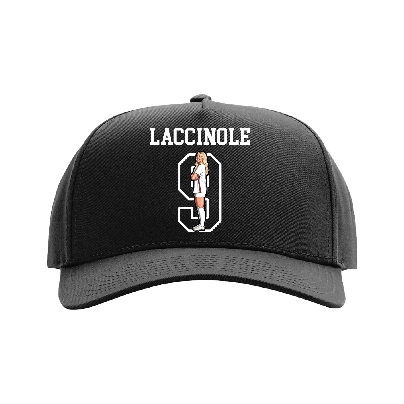 Full Fabric Five-Panel Champ Cap — Shirsey in Black