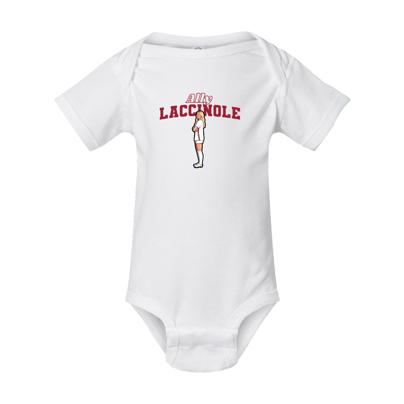 Baby Onesie — Name Arch in White