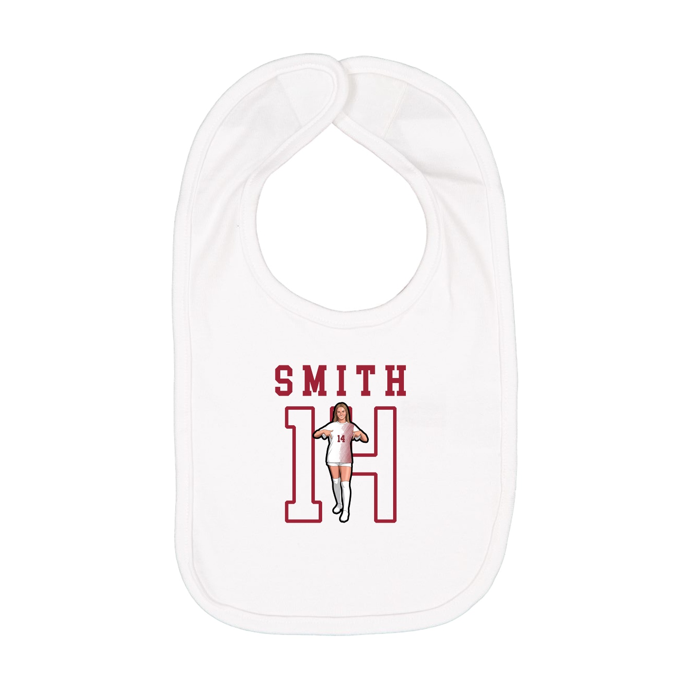 Infant Bib — Shirsey in White