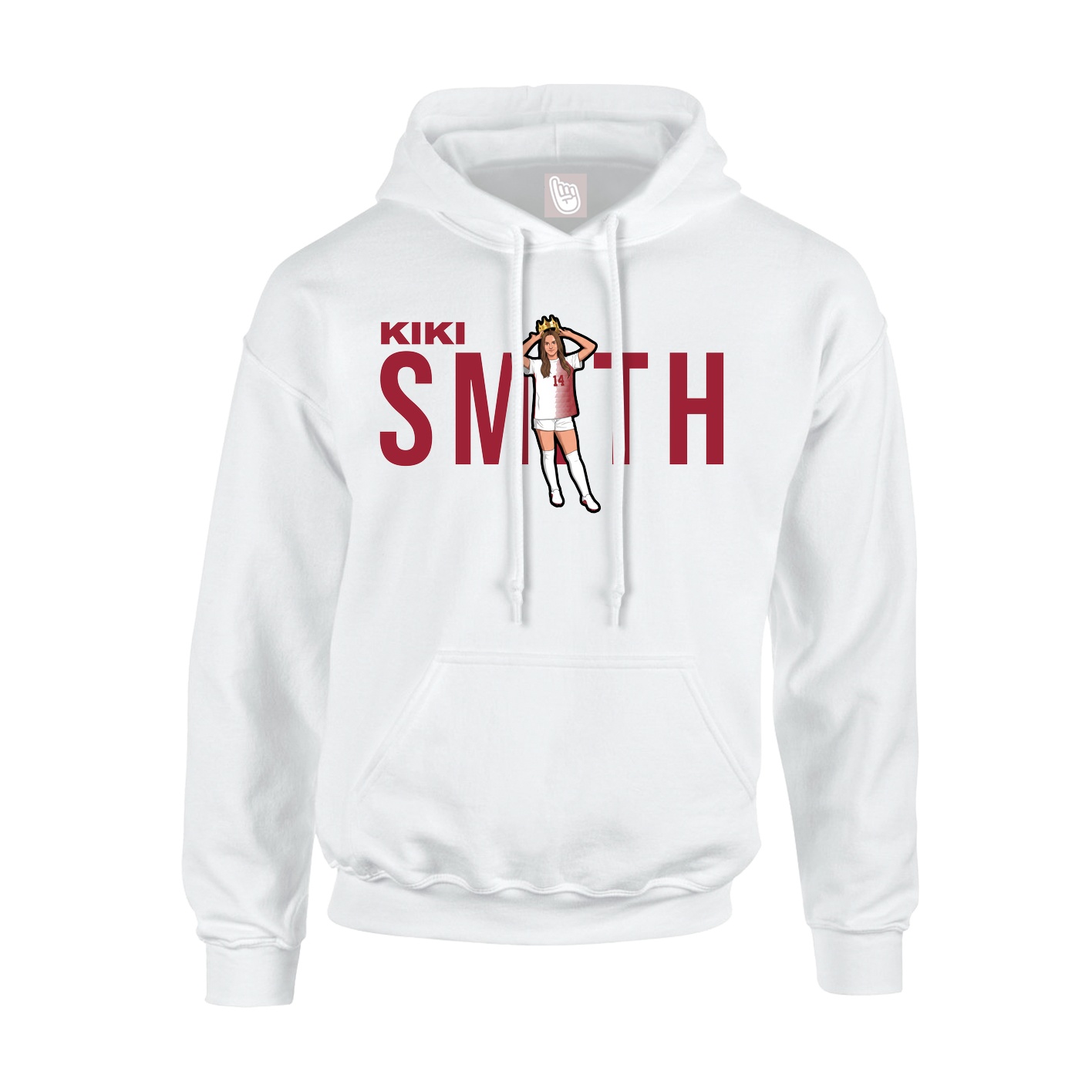Youth Hoodie — Player Name in White