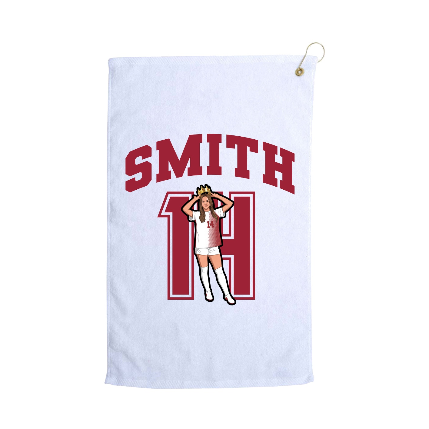 Golf Towel — Number in White