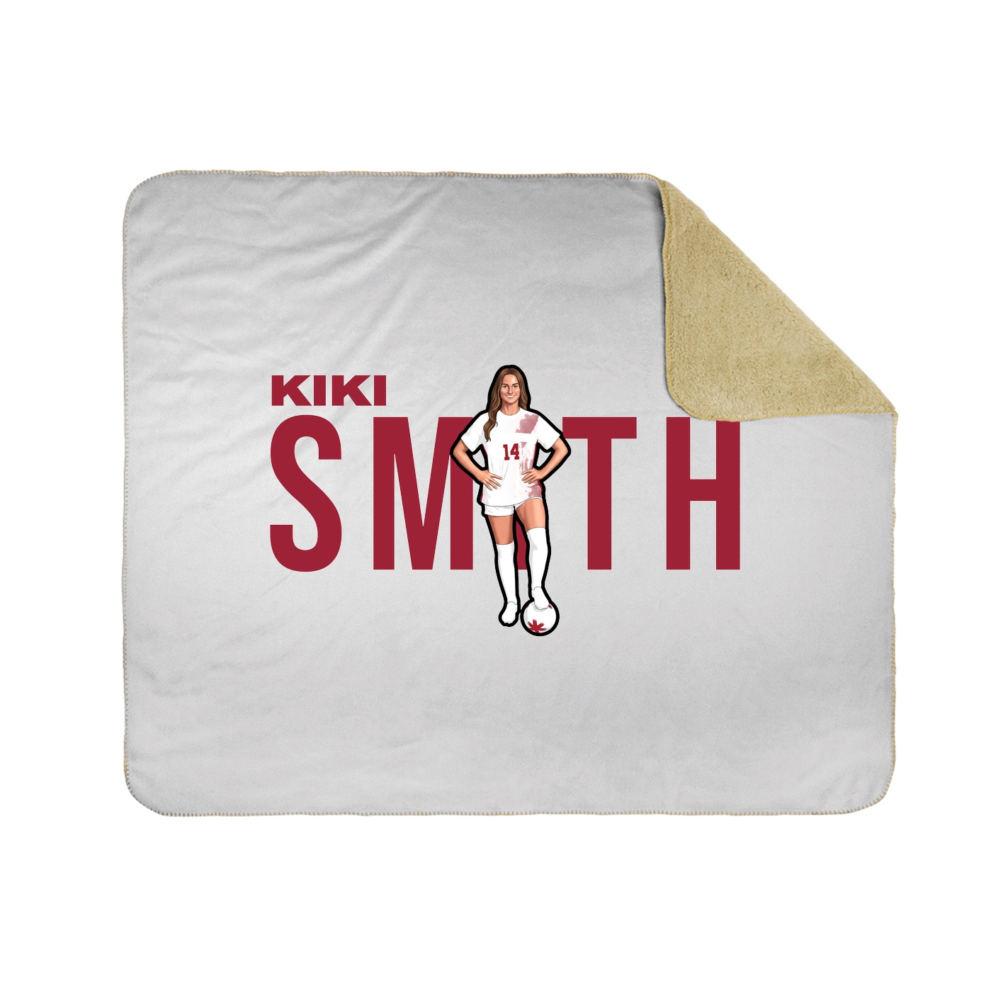 Throw Blanket — Player Name in White